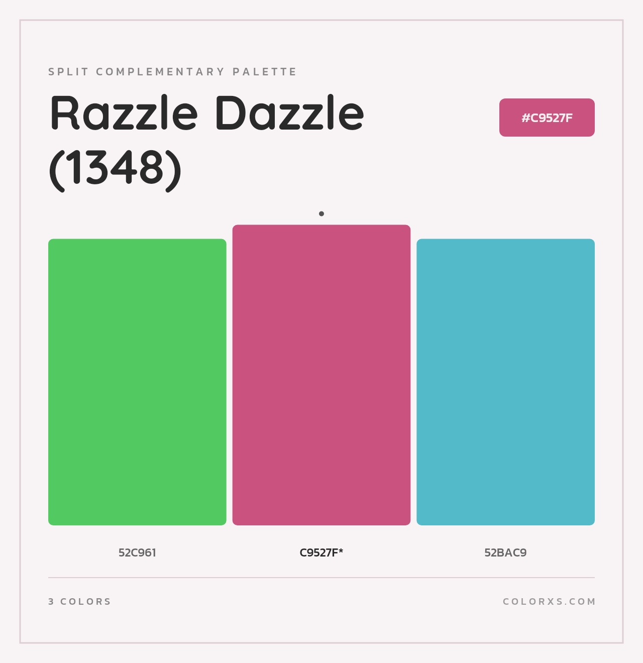 Razzle Dazzle (1348) - Split-Complementary Color Palette