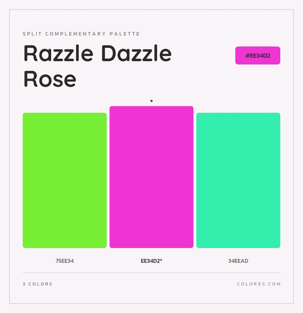 Razzle Dazzle Rose - Split-Complementary Color Palette