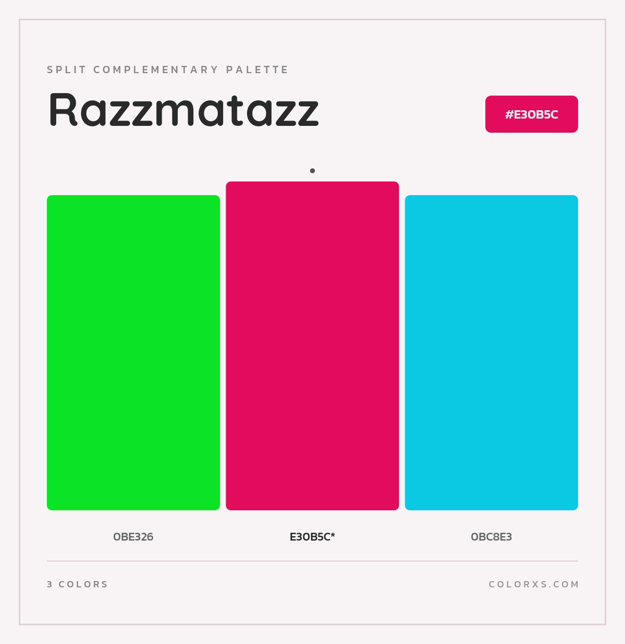 Razzmatazz - Split-Complementary Color Palette