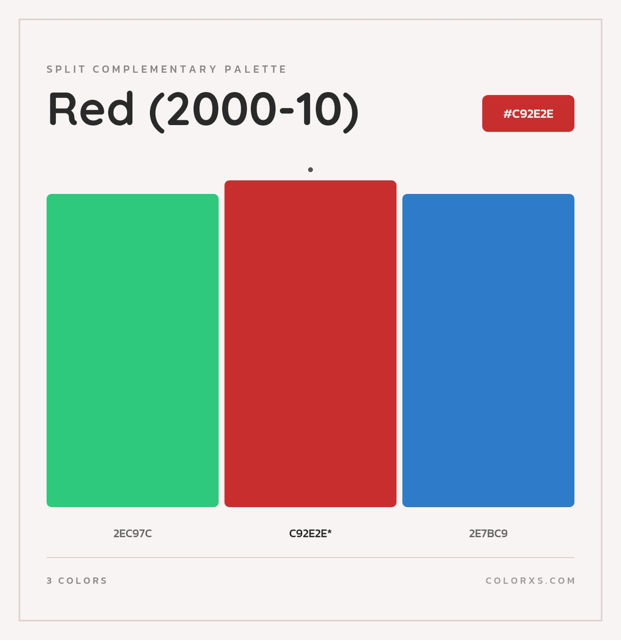 Red (2000-10) - Split-Complementary Color Palette