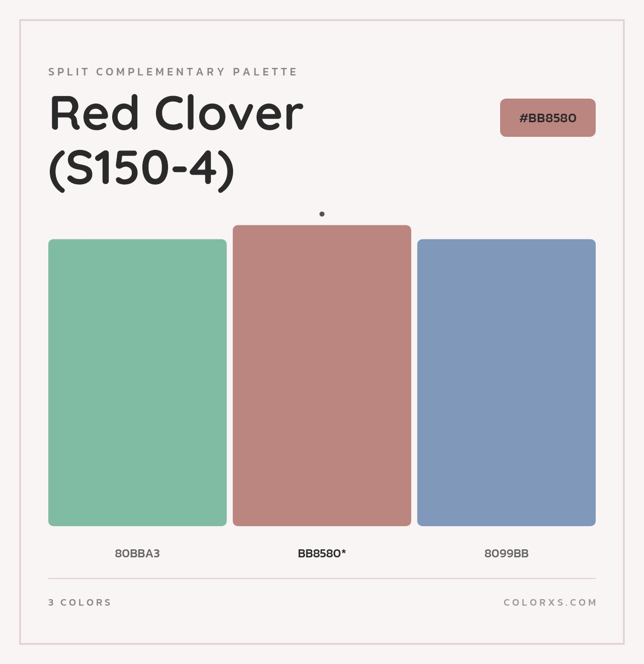 Red Clover (S150-4) - Split-Complementary Color Palette