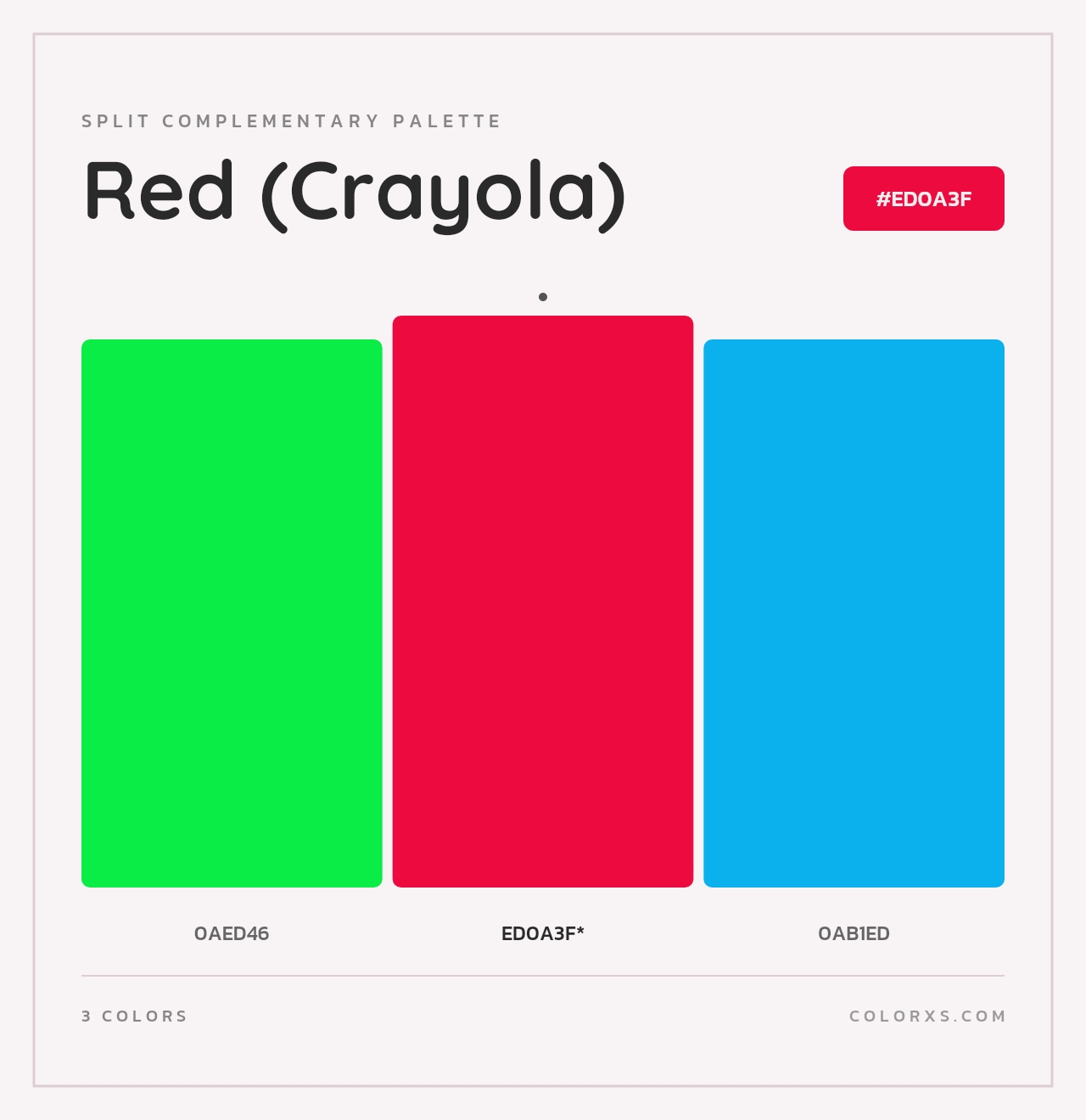 Red (Crayola) - Split-Complementary Color Palette