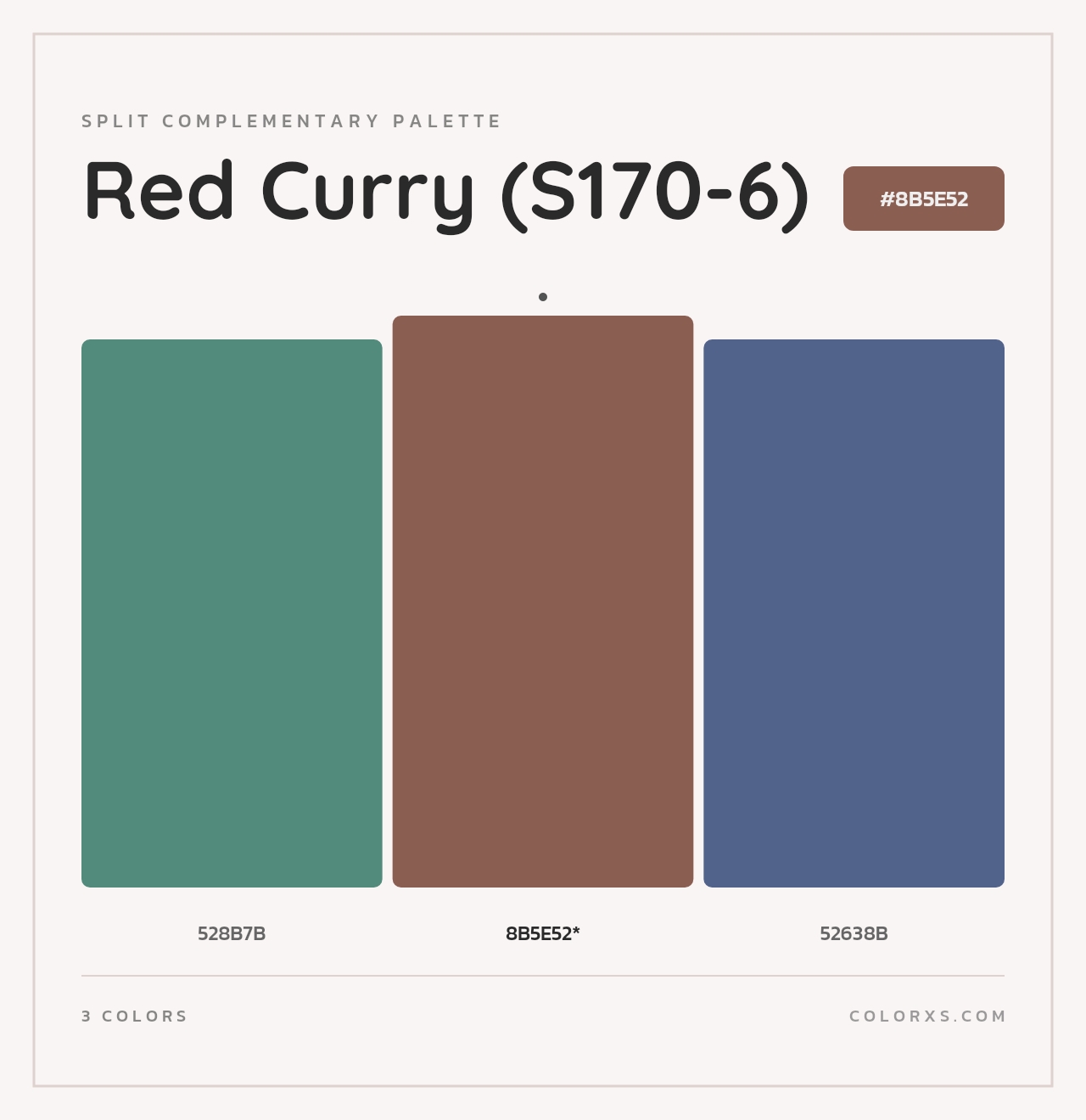 Red Curry (S170-6) - Split-Complementary Color Palette