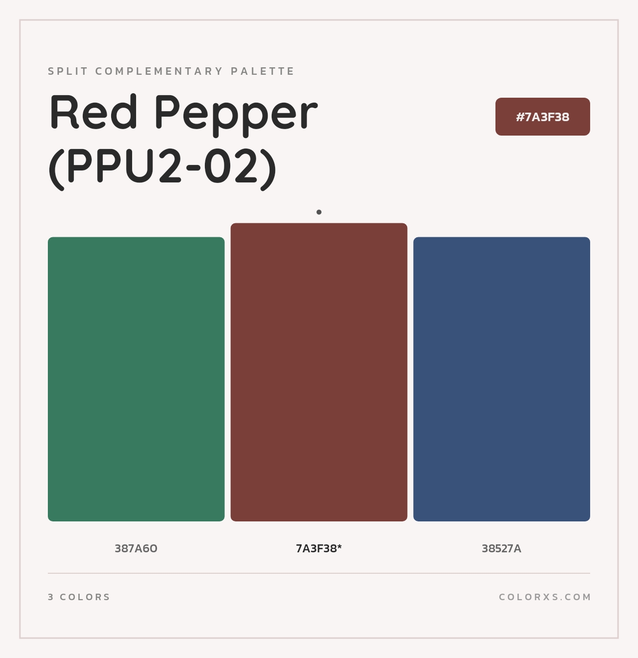 Red Pepper (PPU2-02) - Split-Complementary Color Palette