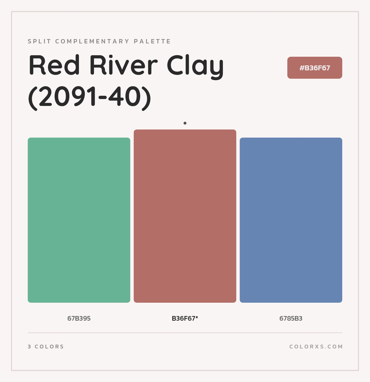 Red River Clay (2091-40) - Split-Complementary Color Palette