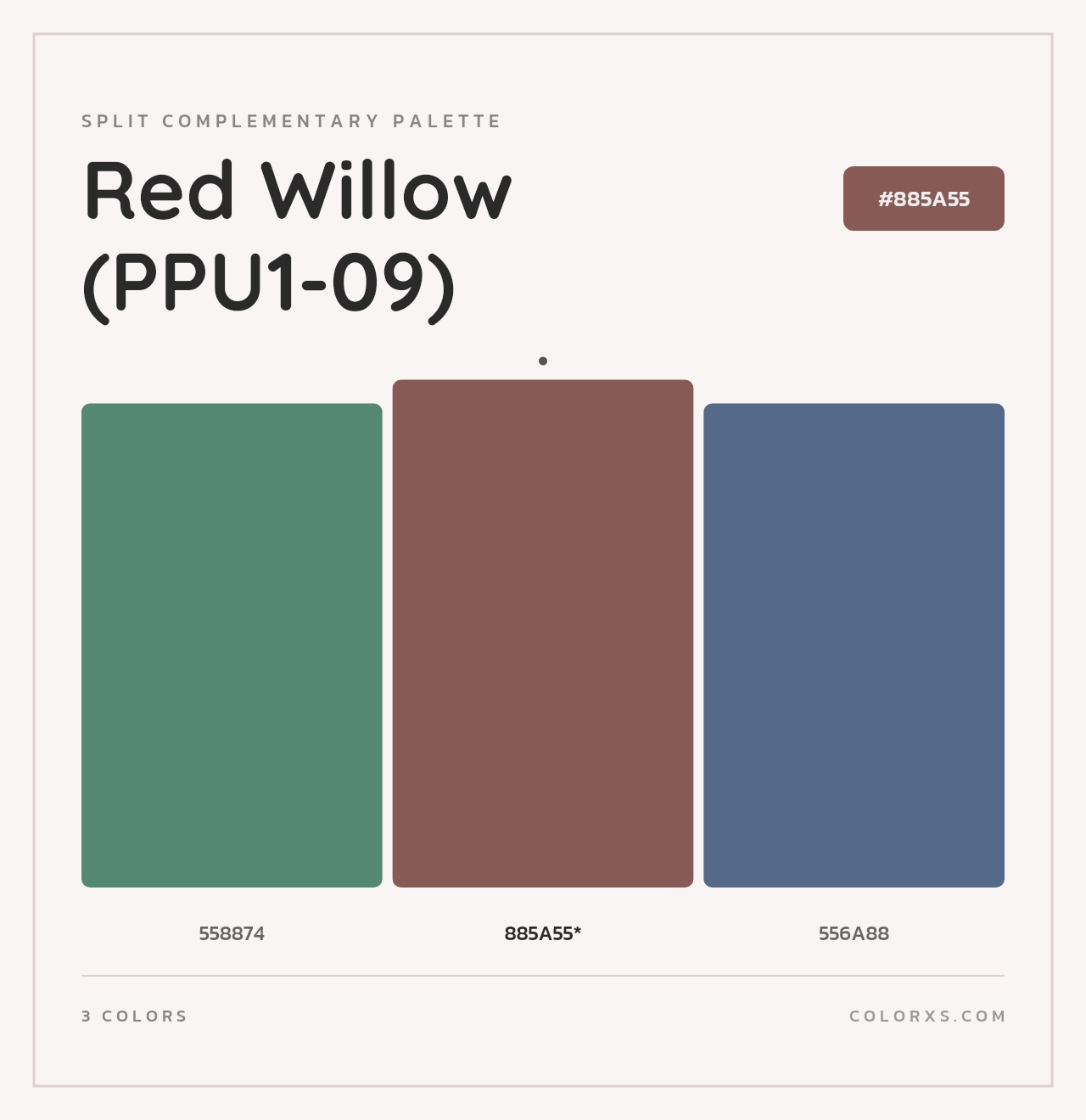 Red Willow (PPU1-09) - Split-Complementary Color Palette