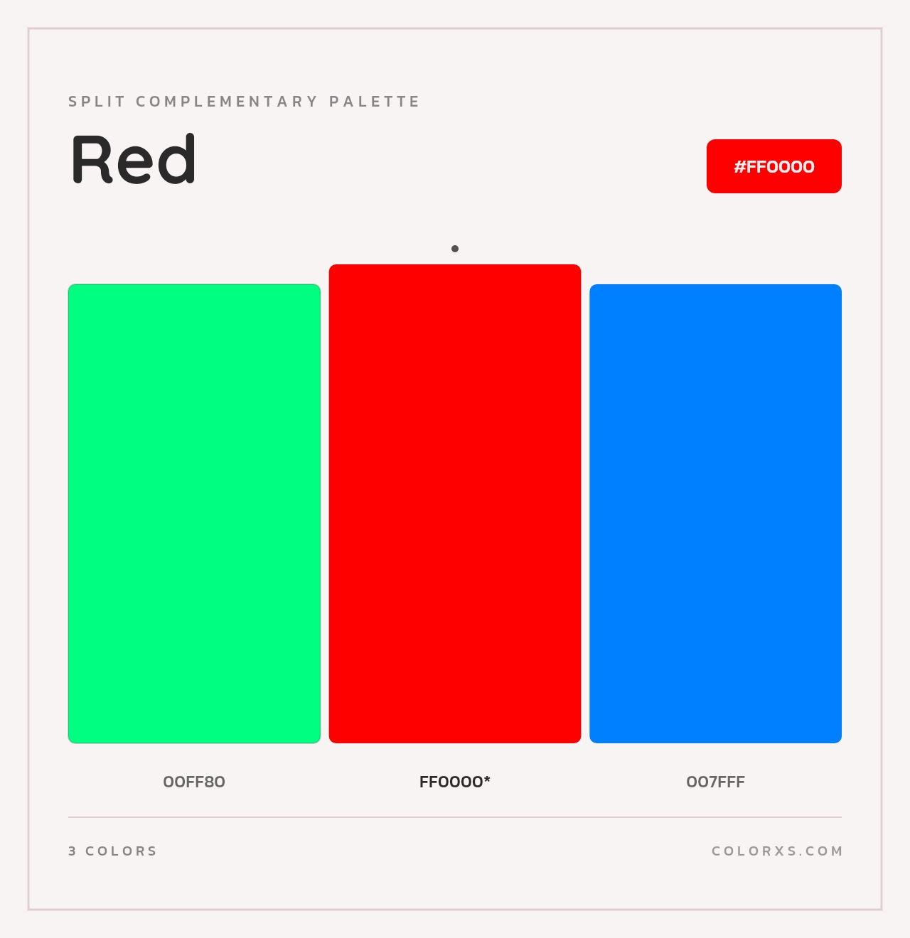 Red - Split-Complementary Color Palette