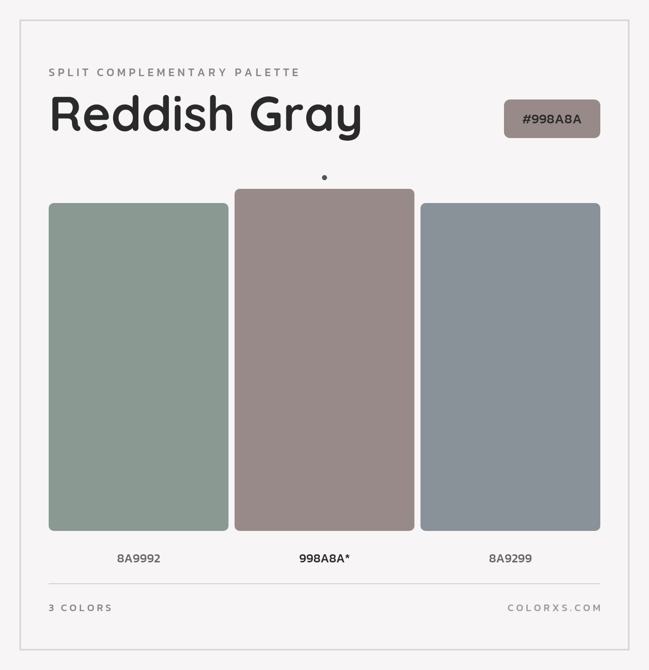 Reddish Gray - Split-Complementary Color Palette