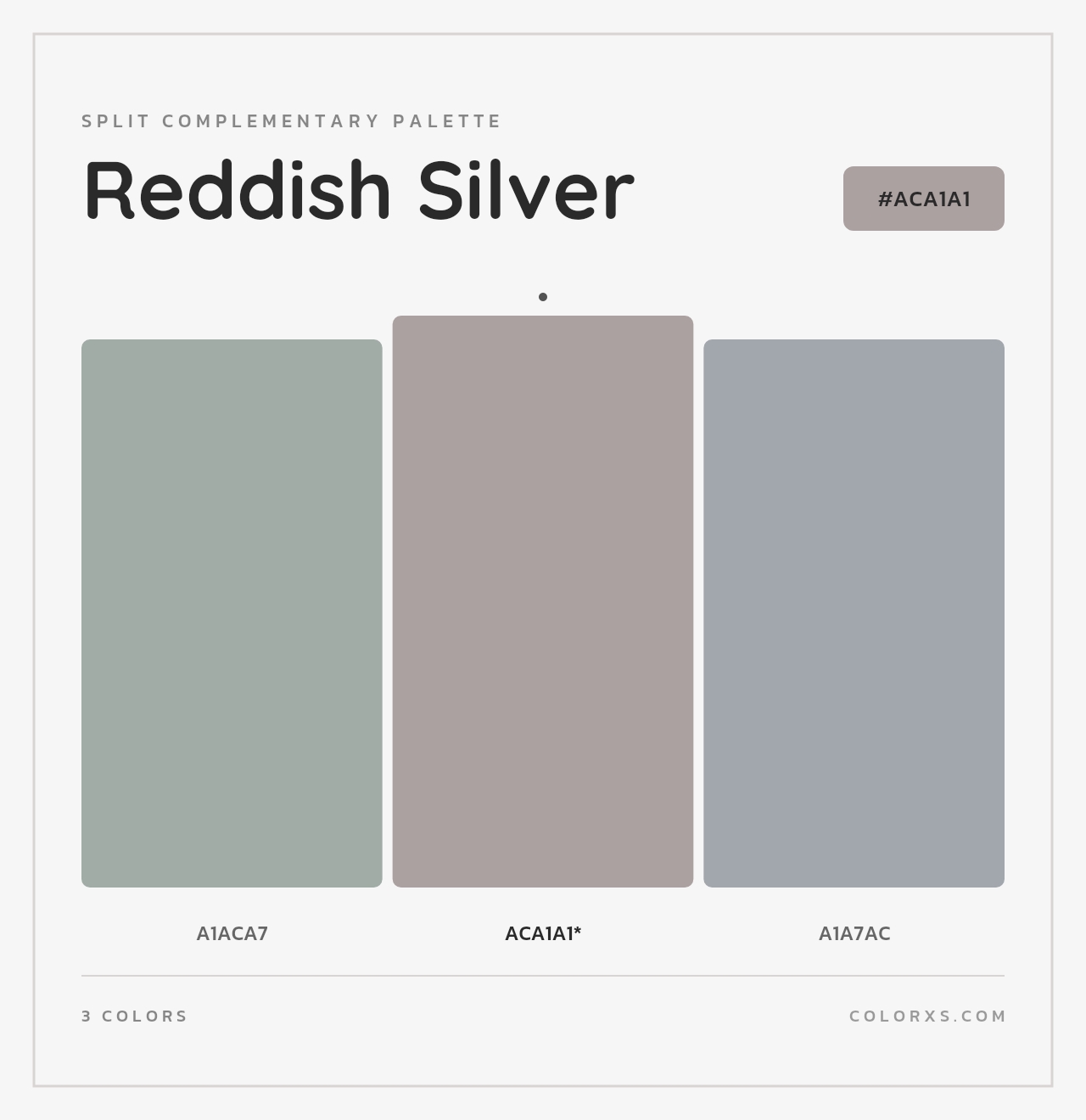 Reddish Silver - Split-Complementary Color Palette