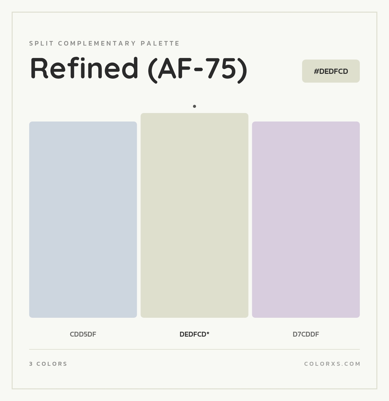 Refined (AF-75) - Split-Complementary Color Palette