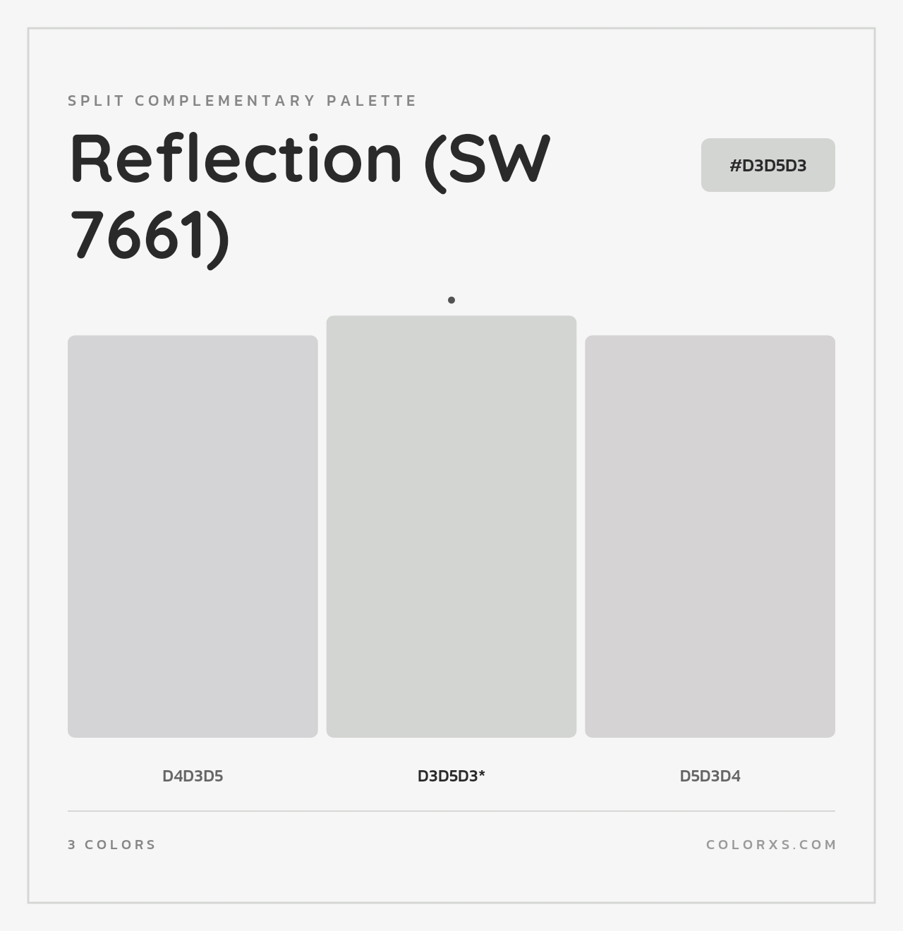 Reflection (SW 7661) - Split-Complementary Color Palette