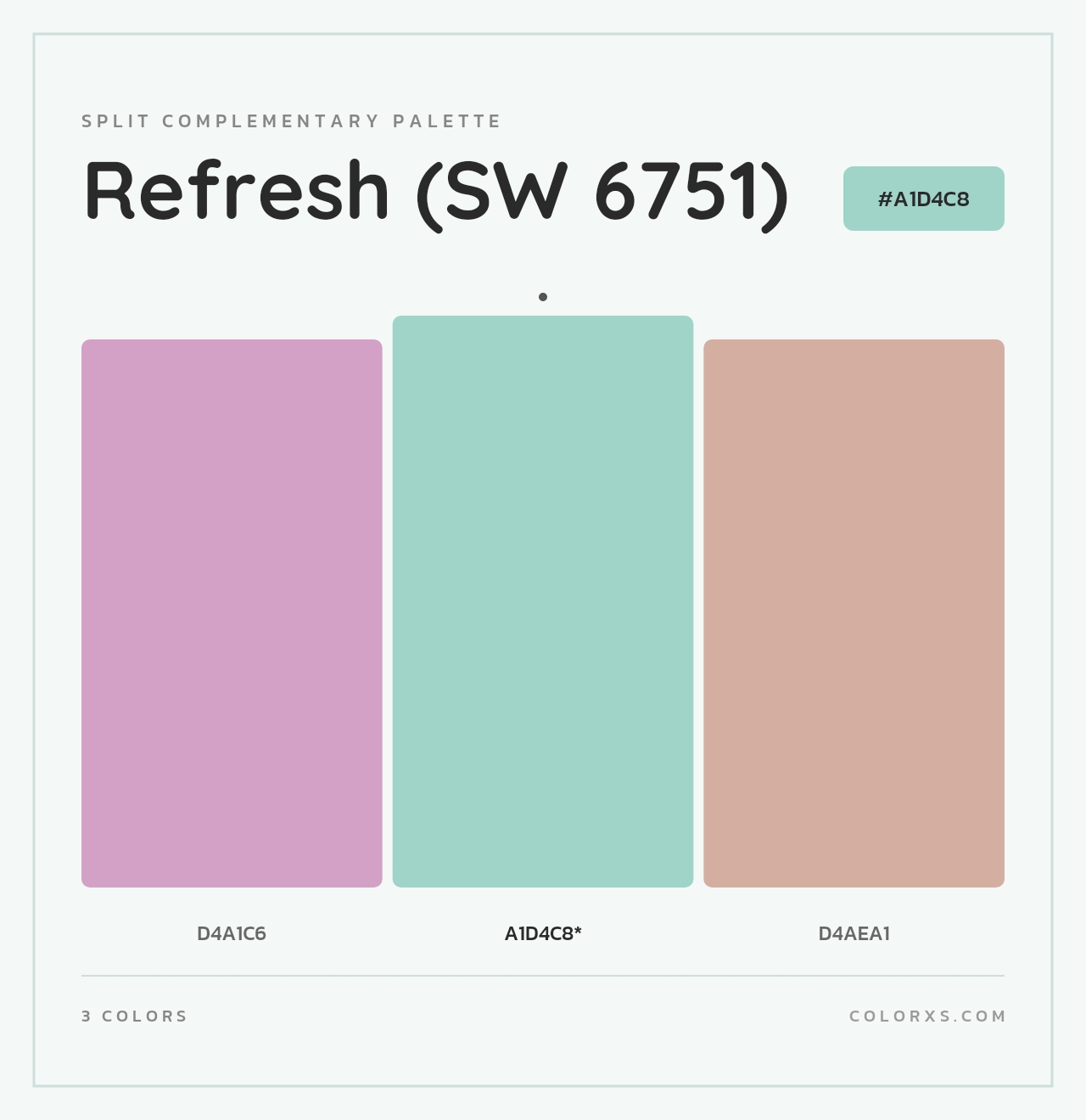 Refresh (SW 6751) - Split-Complementary Color Palette