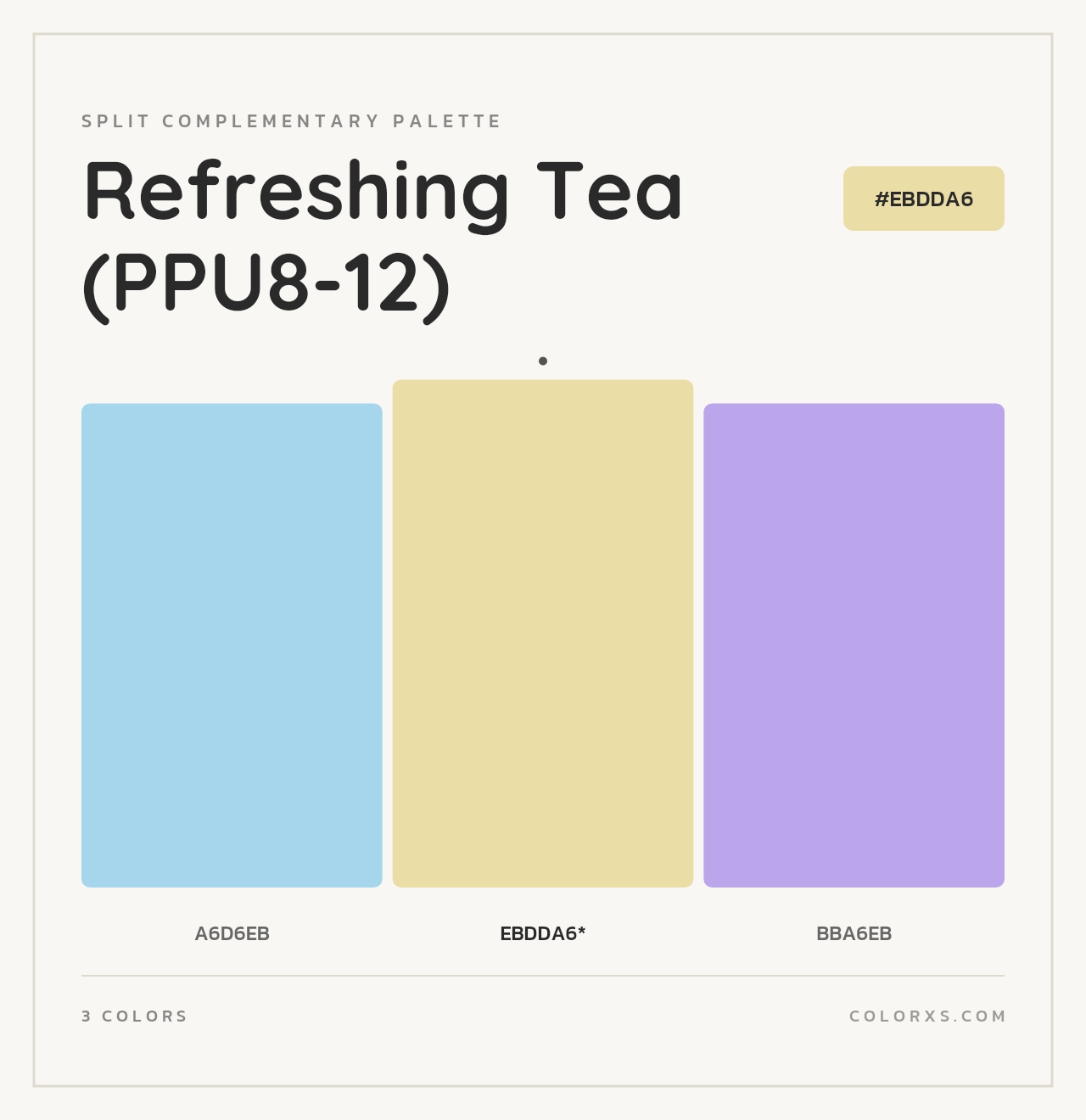 Refreshing Tea (PPU8-12) - Split-Complementary Color Palette