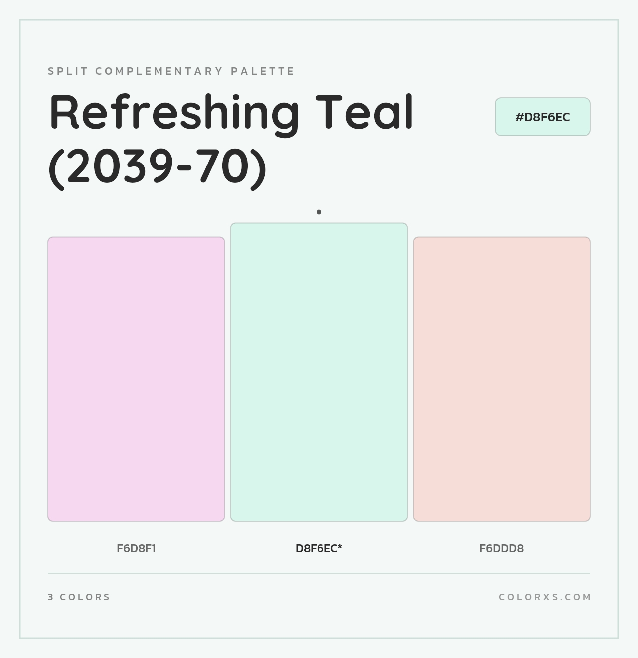 Refreshing Teal (2039-70) - Split-Complementary Color Palette