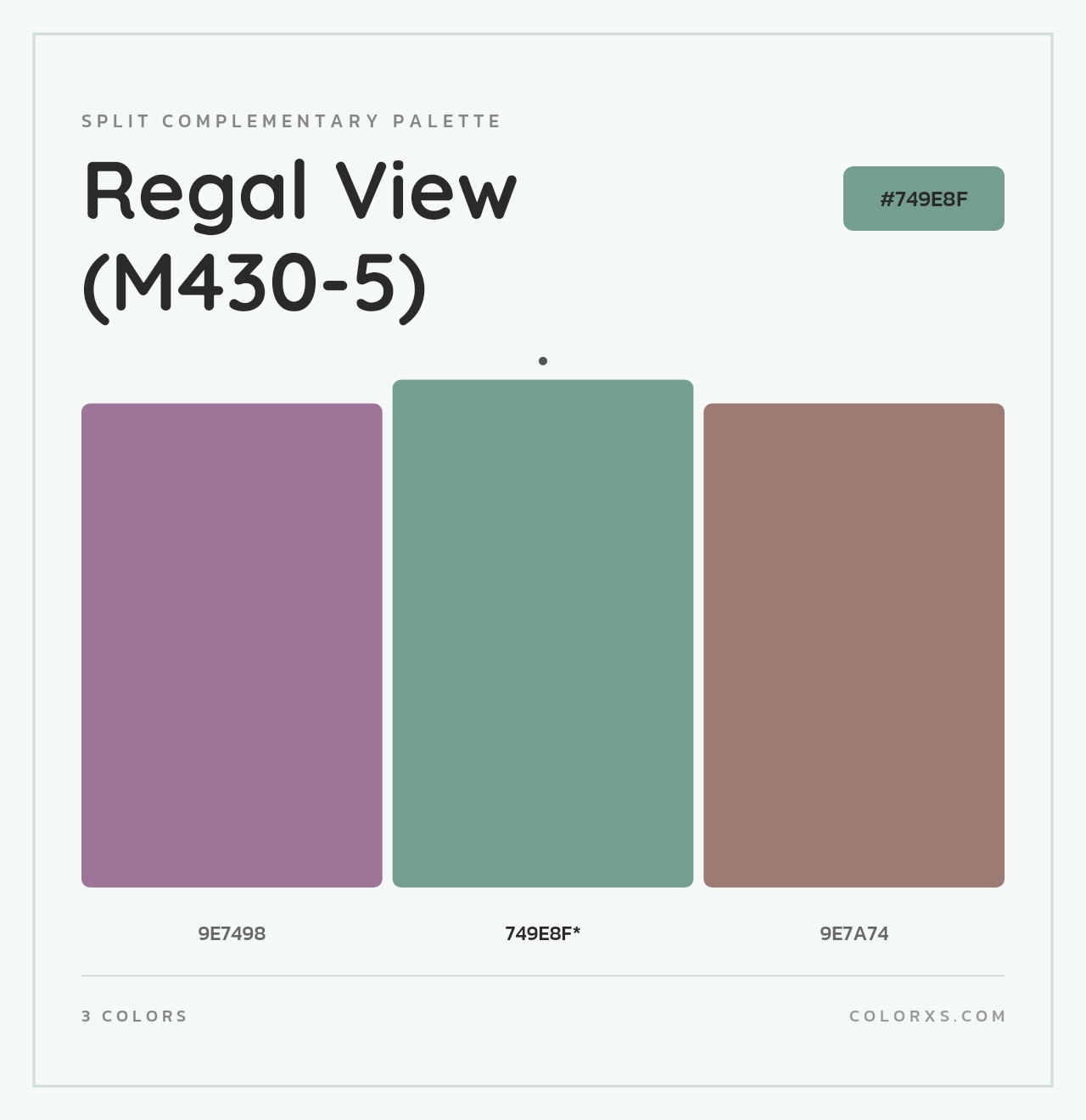 Regal View (M430-5) - Split-Complementary Color Palette