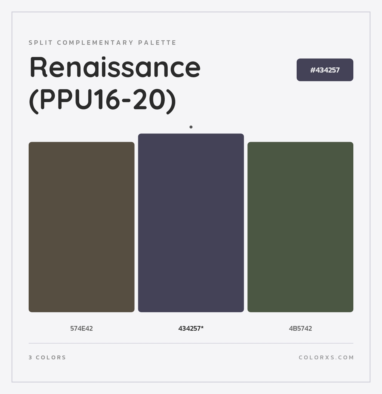 Renaissance (PPU16-20) - Split-Complementary Color Palette