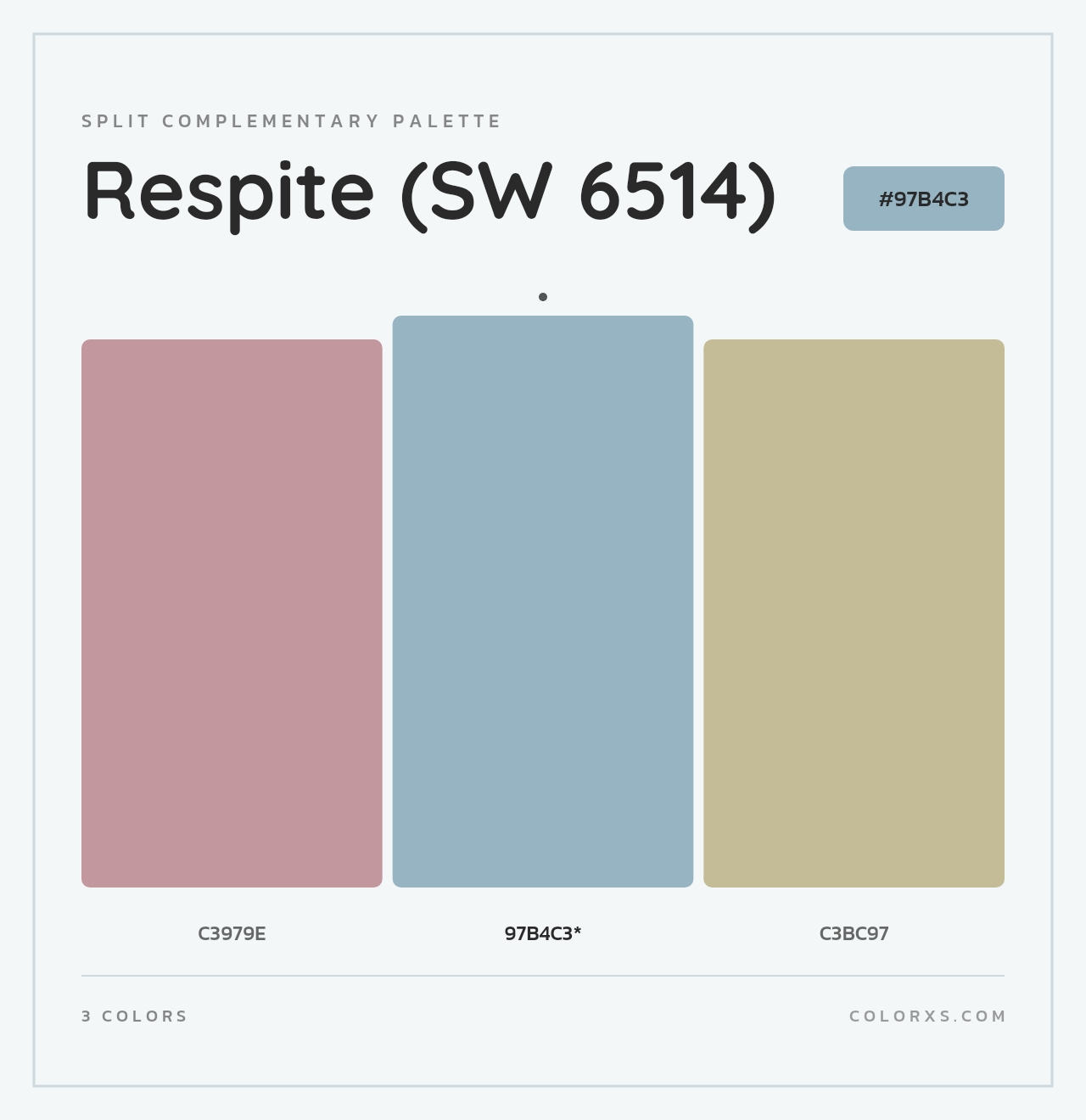 Respite (SW 6514) - Split-Complementary Color Palette