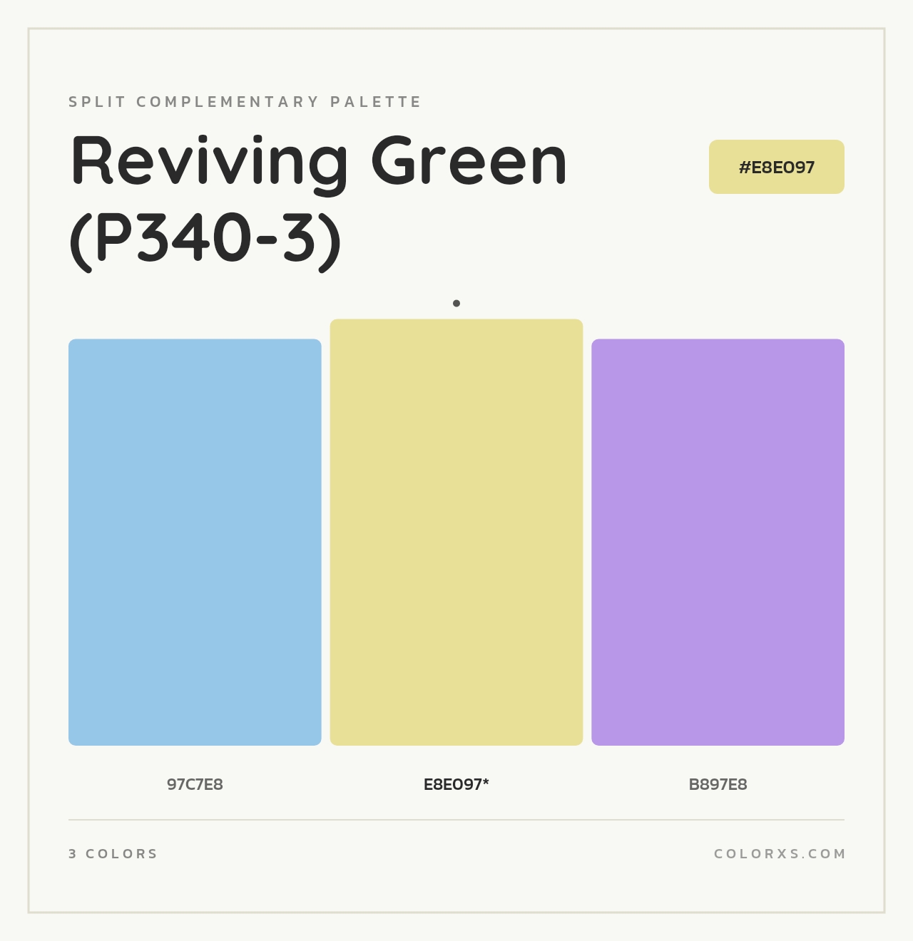 Reviving Green (P340-3) - Split-Complementary Color Palette