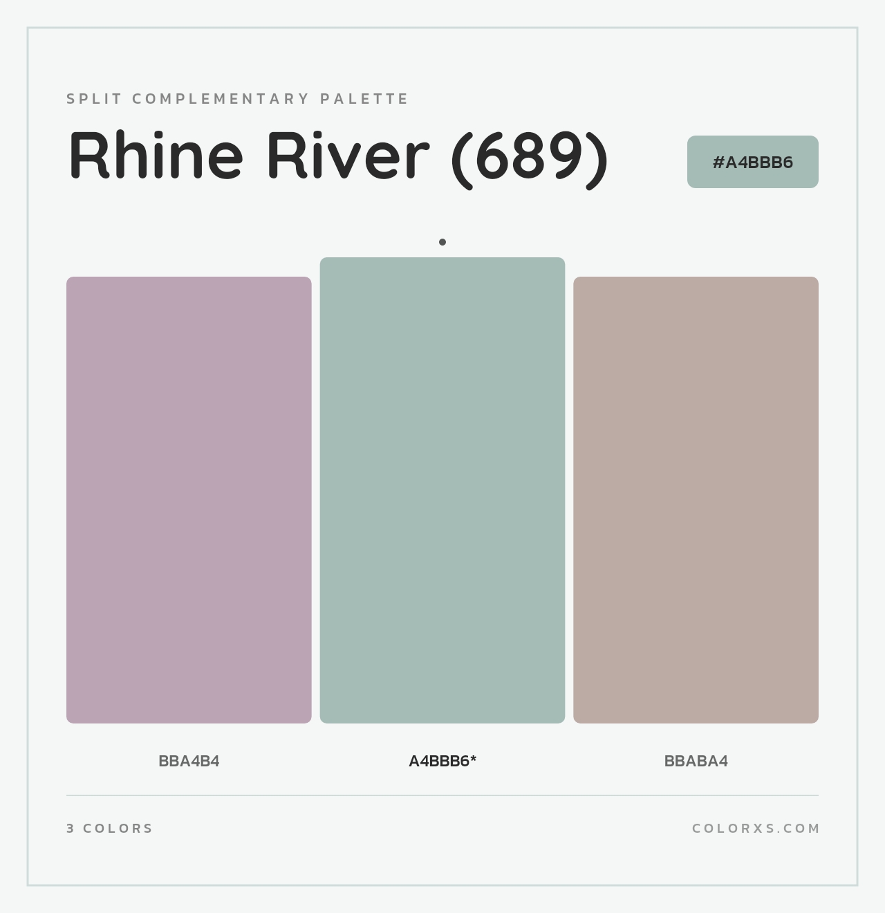 Rhine River (689) - Split-Complementary Color Palette