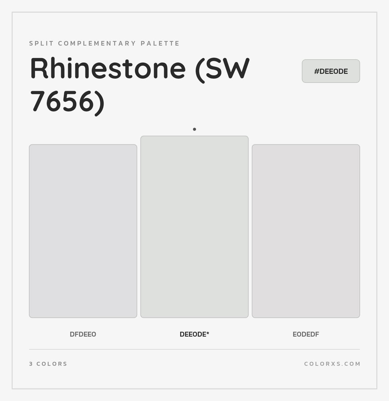 Rhinestone (SW 7656) - Split-Complementary Color Palette