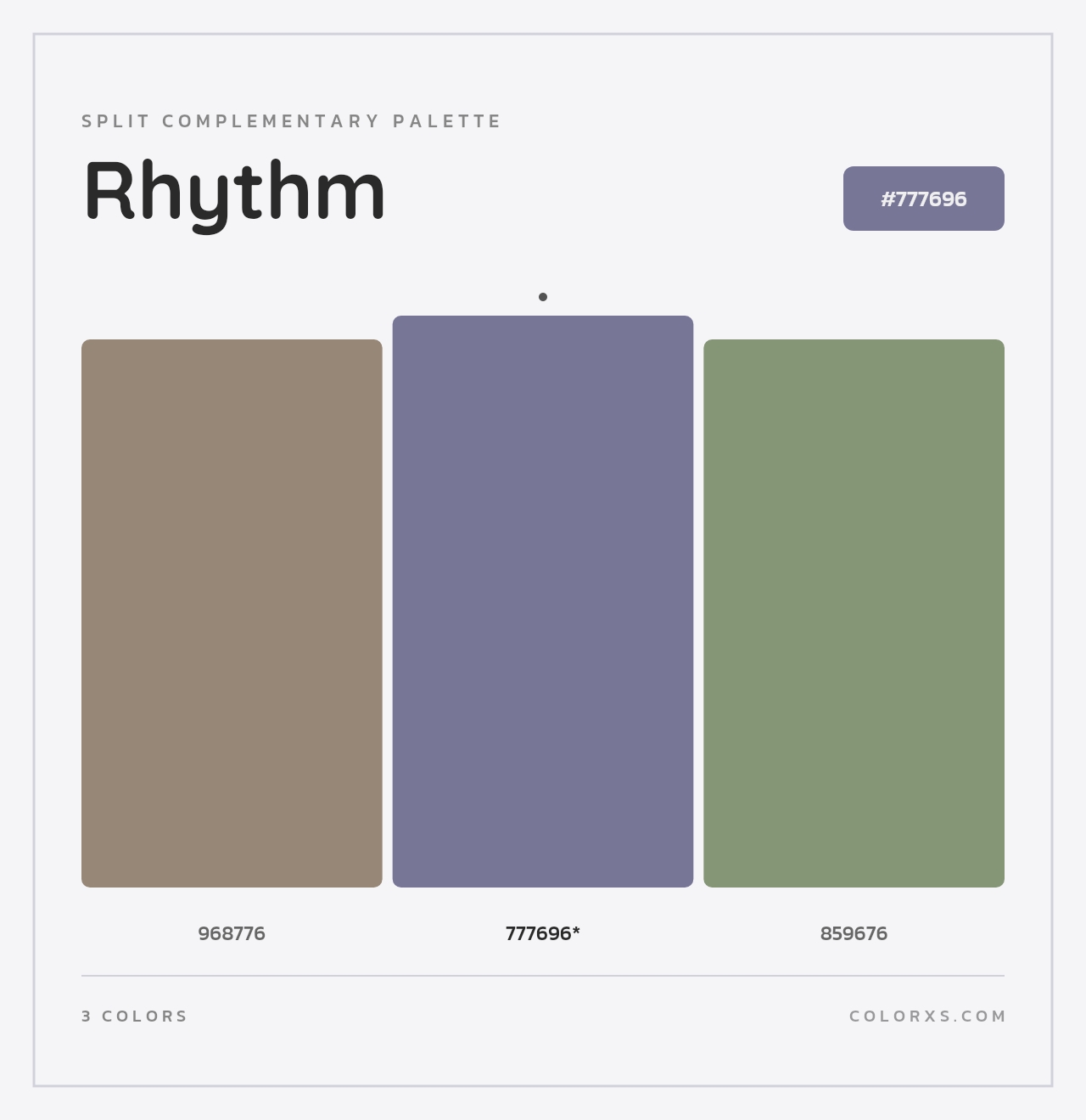 Rhythm - Split-Complementary Color Palette
