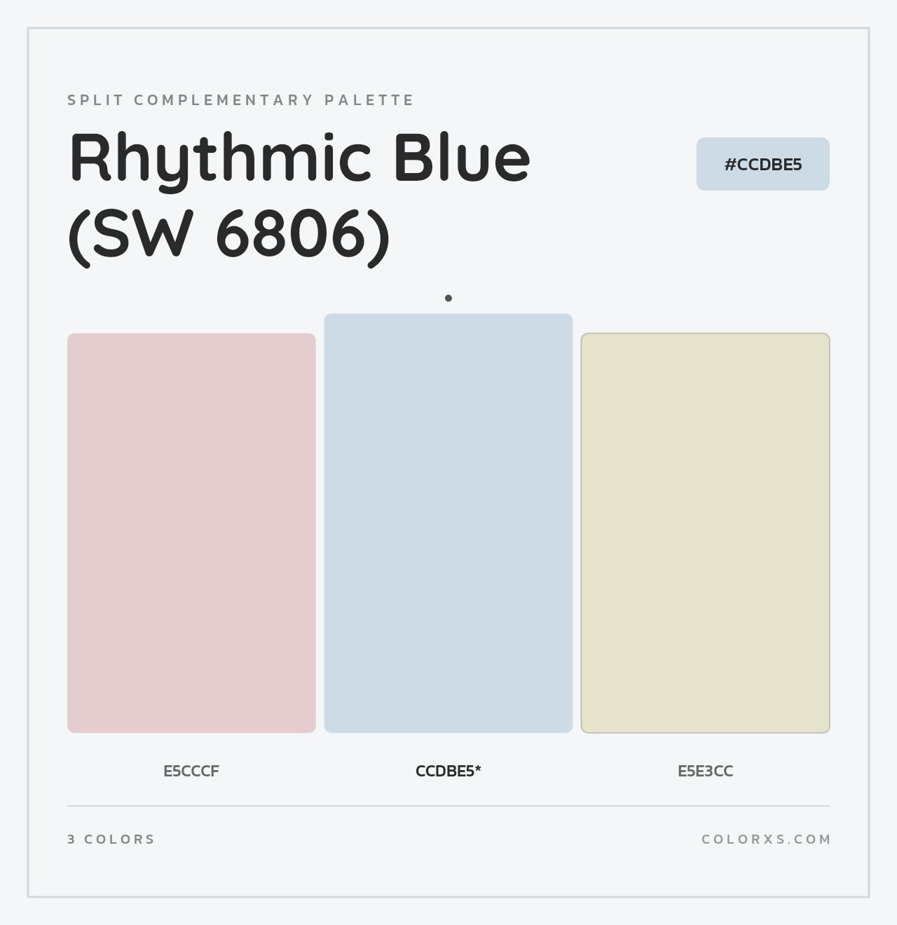 Rhythmic Blue (SW 6806) - Split-Complementary Color Palette