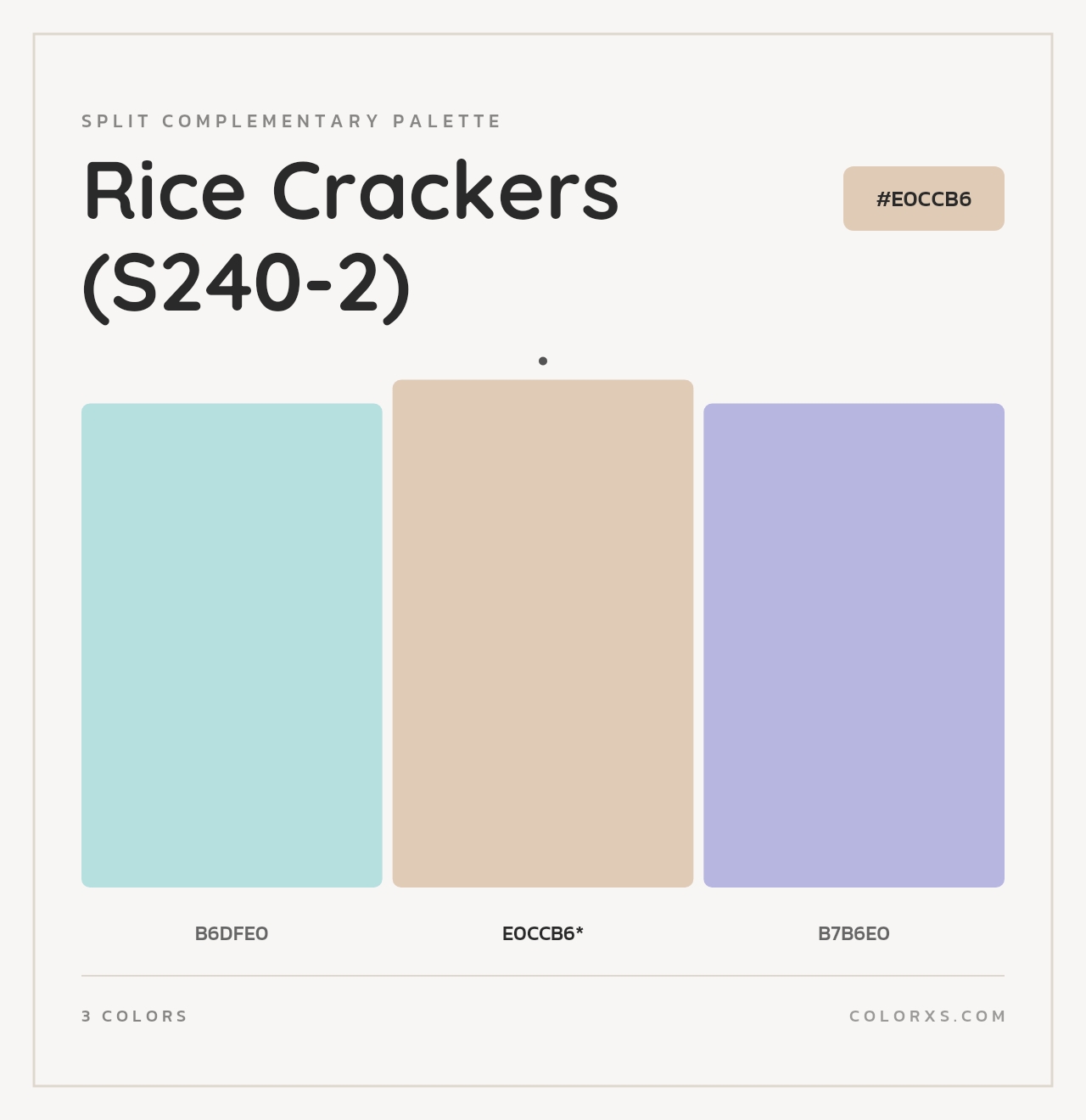 Rice Crackers (S240-2) - Split-Complementary Color Palette