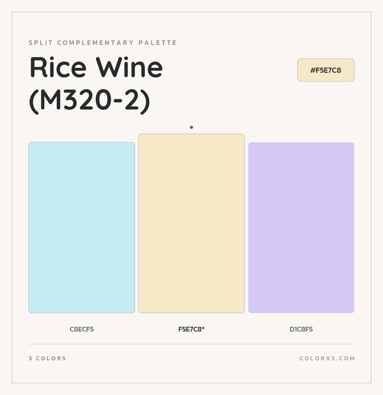 Rice Wine (M320-2) - Split-Complementary Color Palette