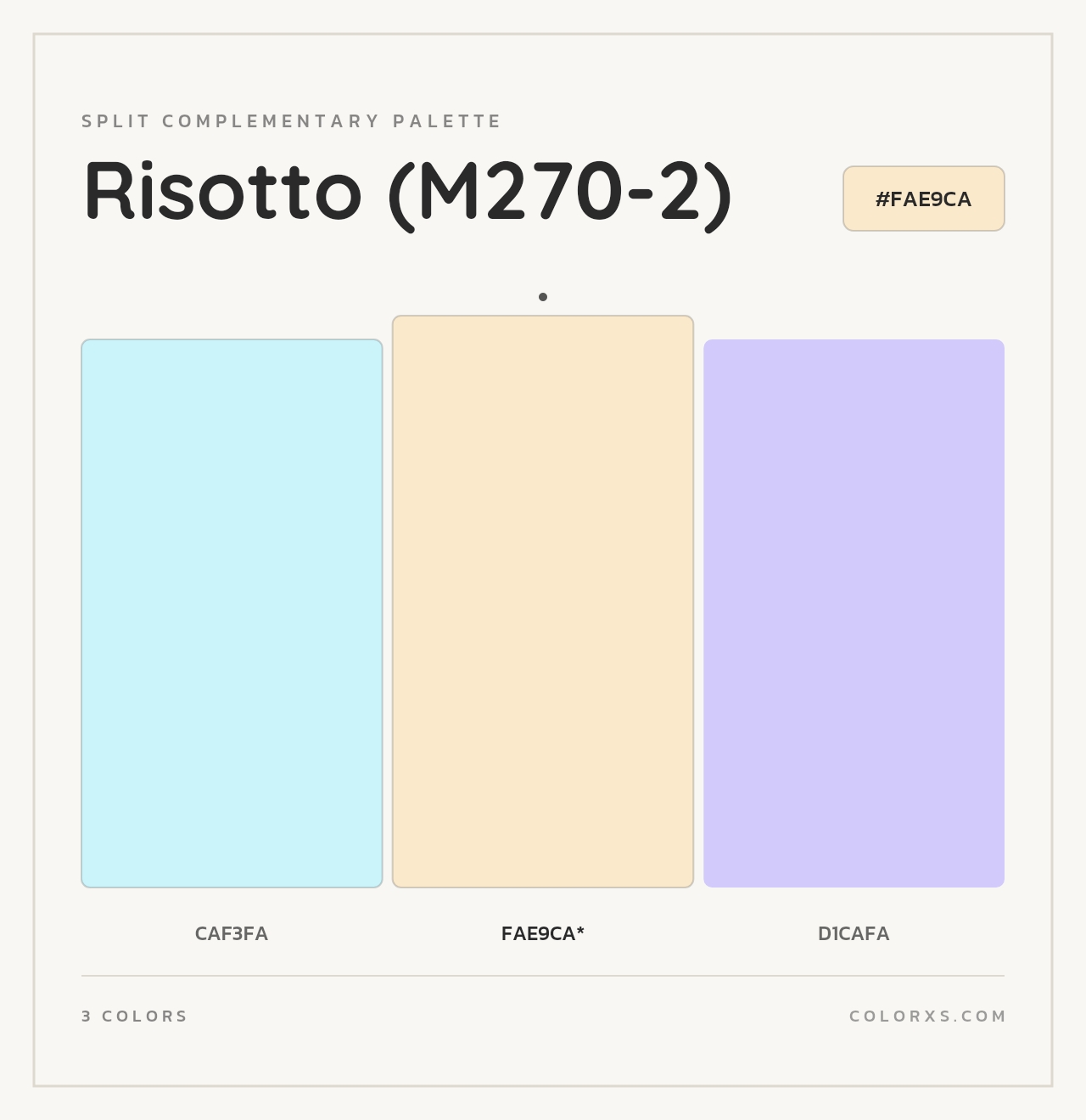 Risotto (M270-2) - Split-Complementary Color Palette