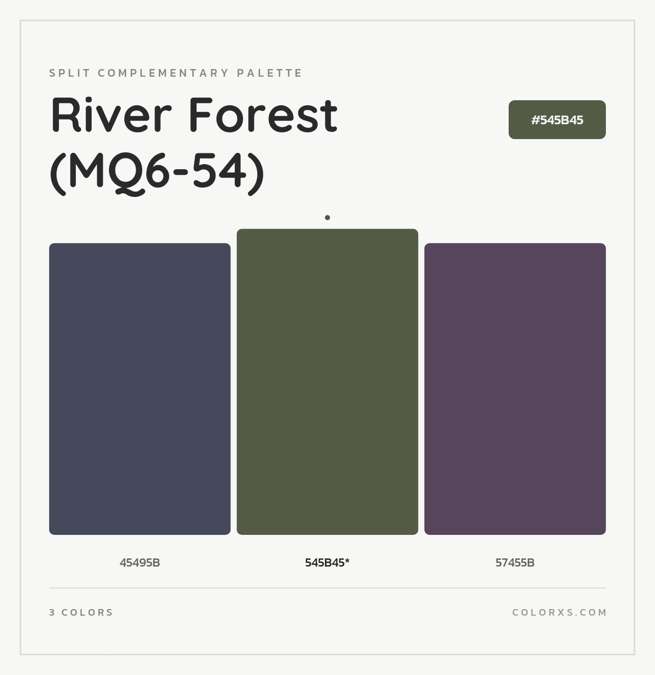 River Forest (MQ6-54) - Split-Complementary Color Palette