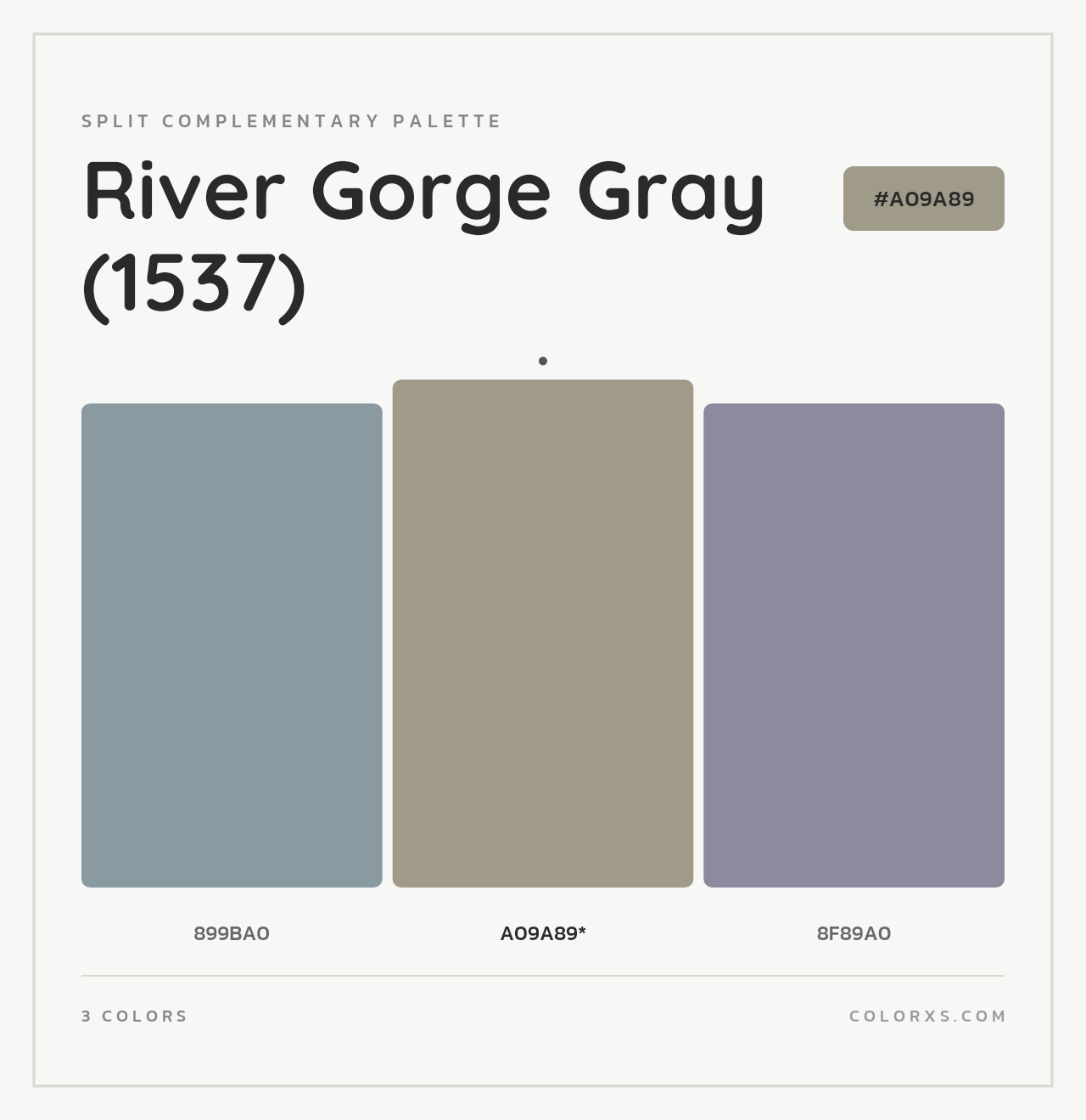 River Gorge Gray (1537) - Split-Complementary Color Palette