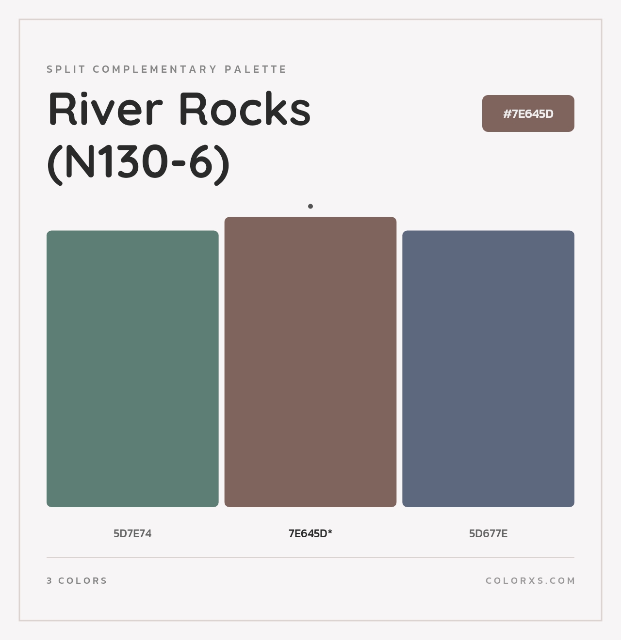 River Rocks (N130-6) - Split-Complementary Color Palette