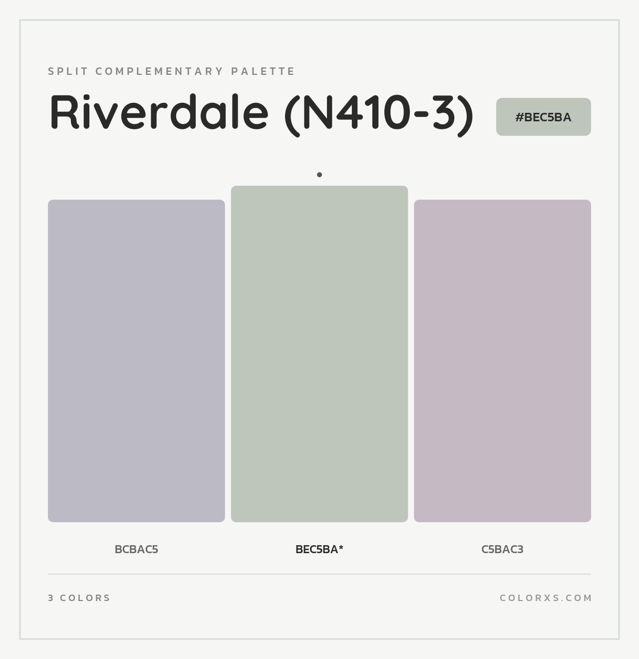 Riverdale (N410-3) - Split-Complementary Color Palette