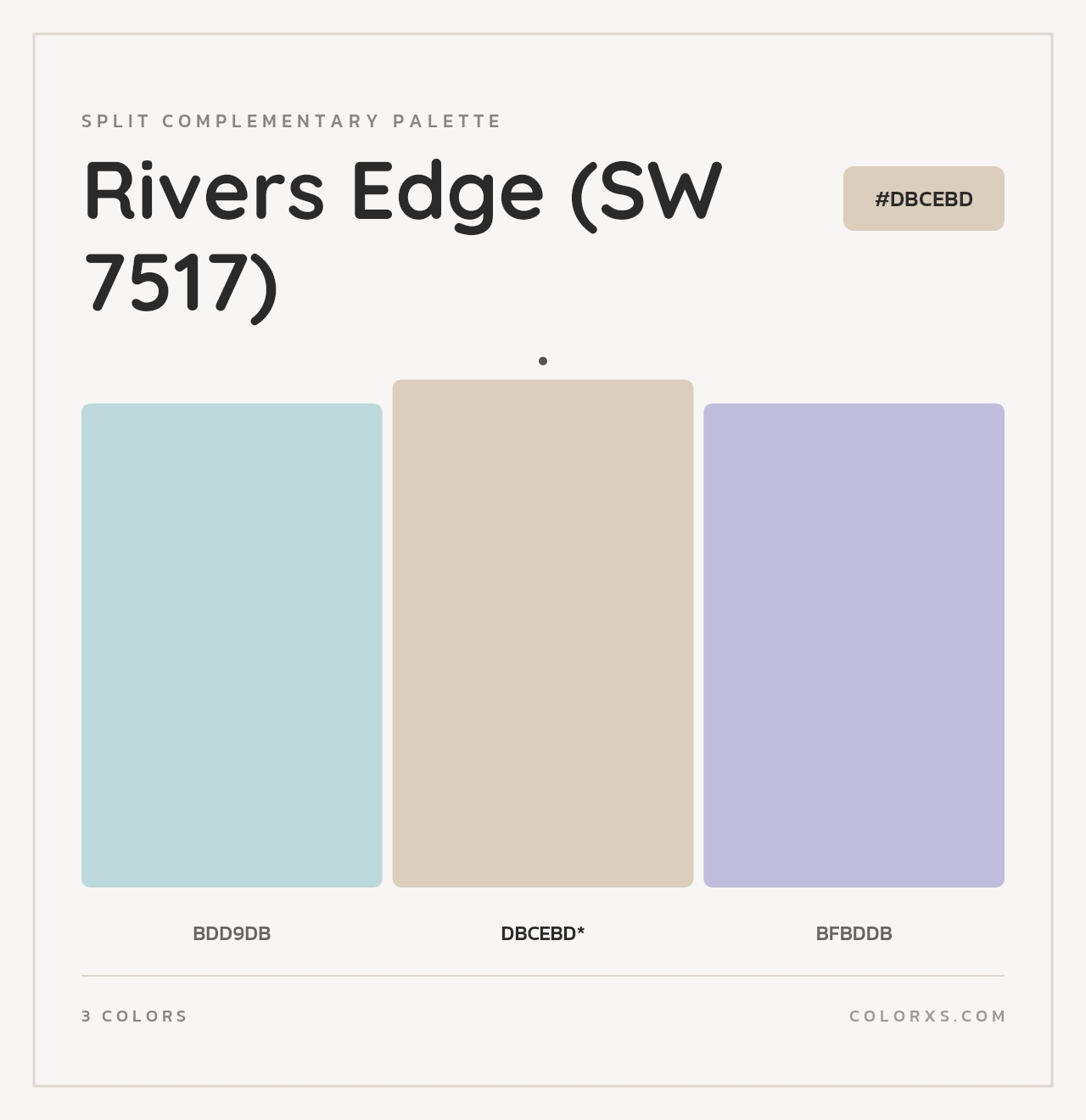 Rivers Edge (SW 7517) - Split-Complementary Color Palette