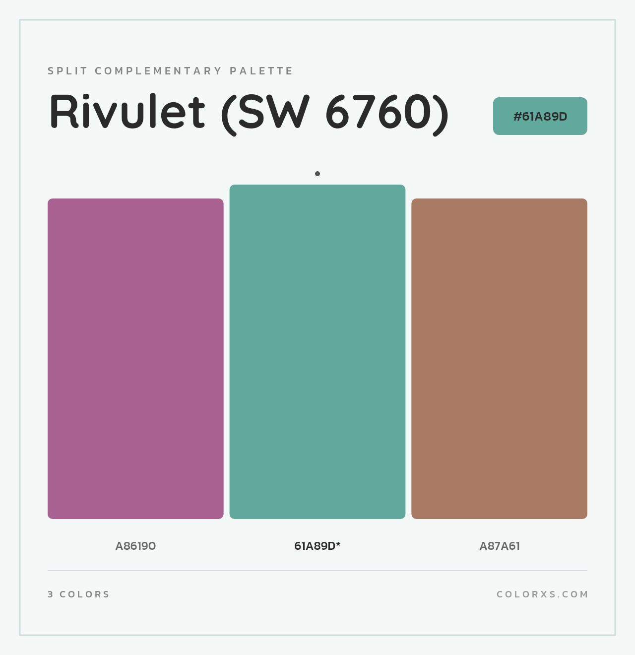 Rivulet (SW 6760) - Split-Complementary Color Palette