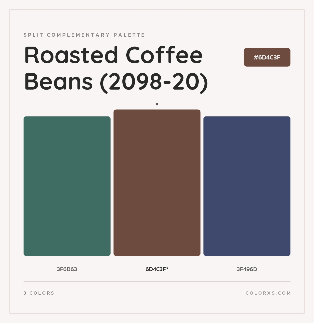 Roasted Coffee Beans (2098-20) - Split-Complementary Color Palette