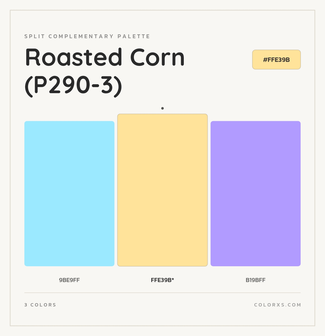 Roasted Corn (P290-3) - Split-Complementary Color Palette