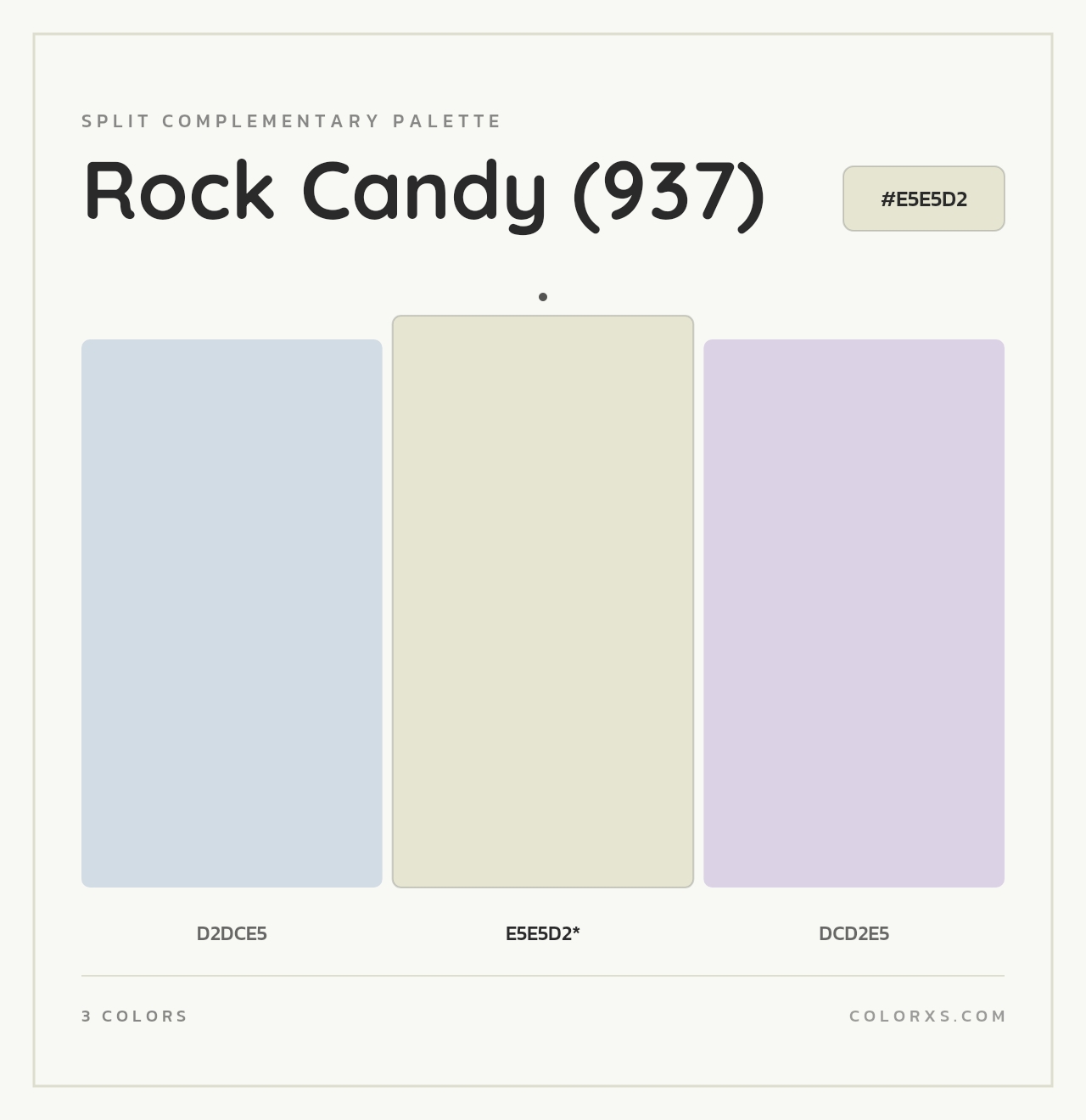 Rock Candy (937) - Split-Complementary Color Palette