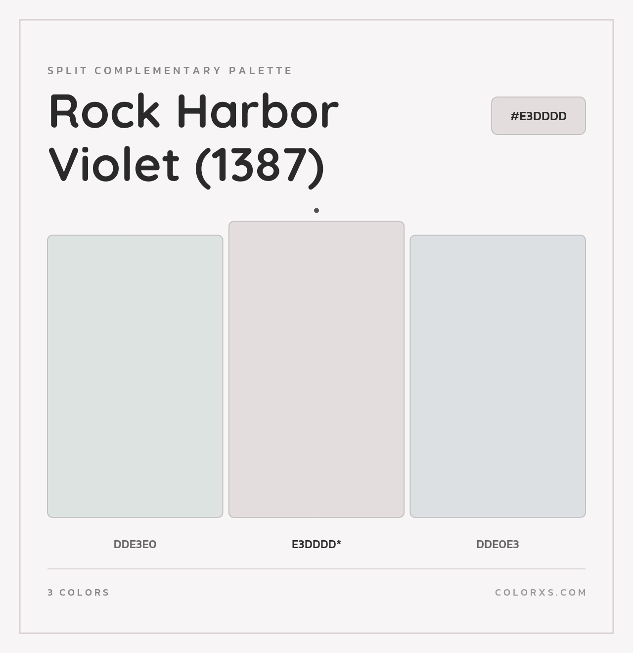 Rock Harbor Violet (1387) - Split-Complementary Color Palette