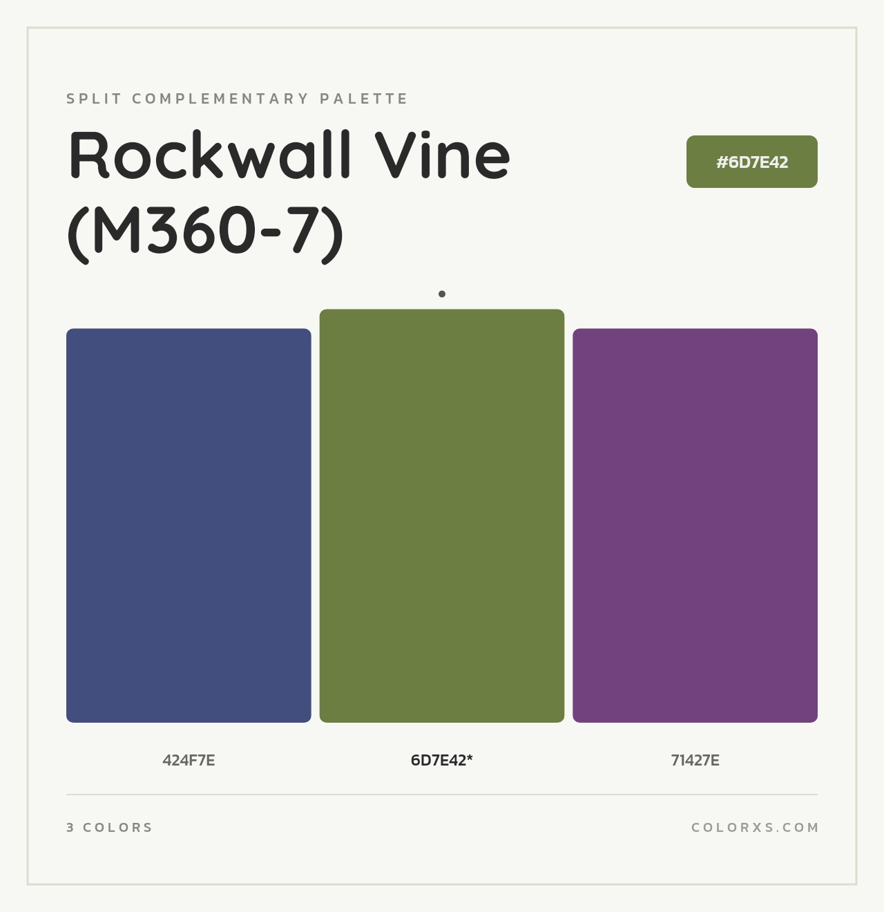 Rockwall Vine (M360-7) - Split-Complementary Color Palette