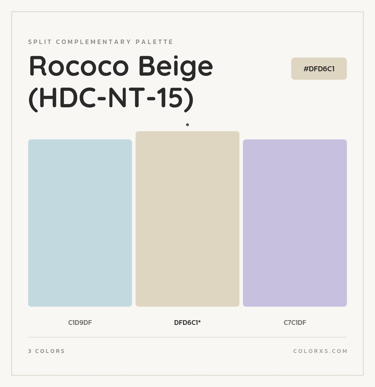 Rococo Beige (HDC-NT-15) - Split-Complementary Color Palette