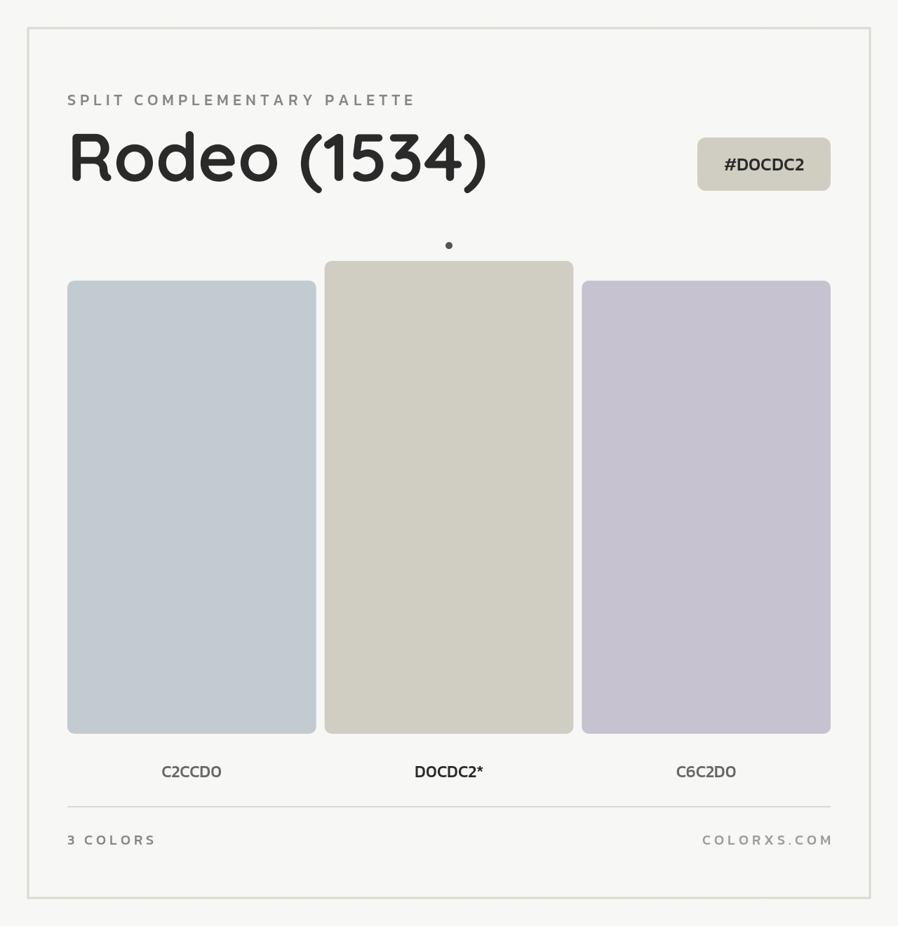 Rodeo (1534) - Split-Complementary Color Palette
