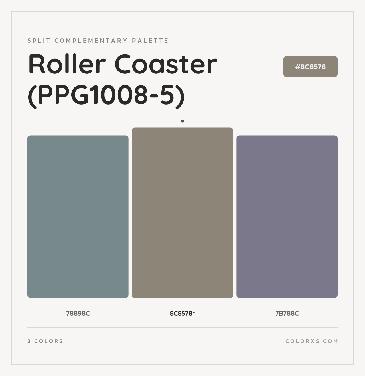 Roller Coaster (PPG1008-5) - Split-Complementary Color Palette