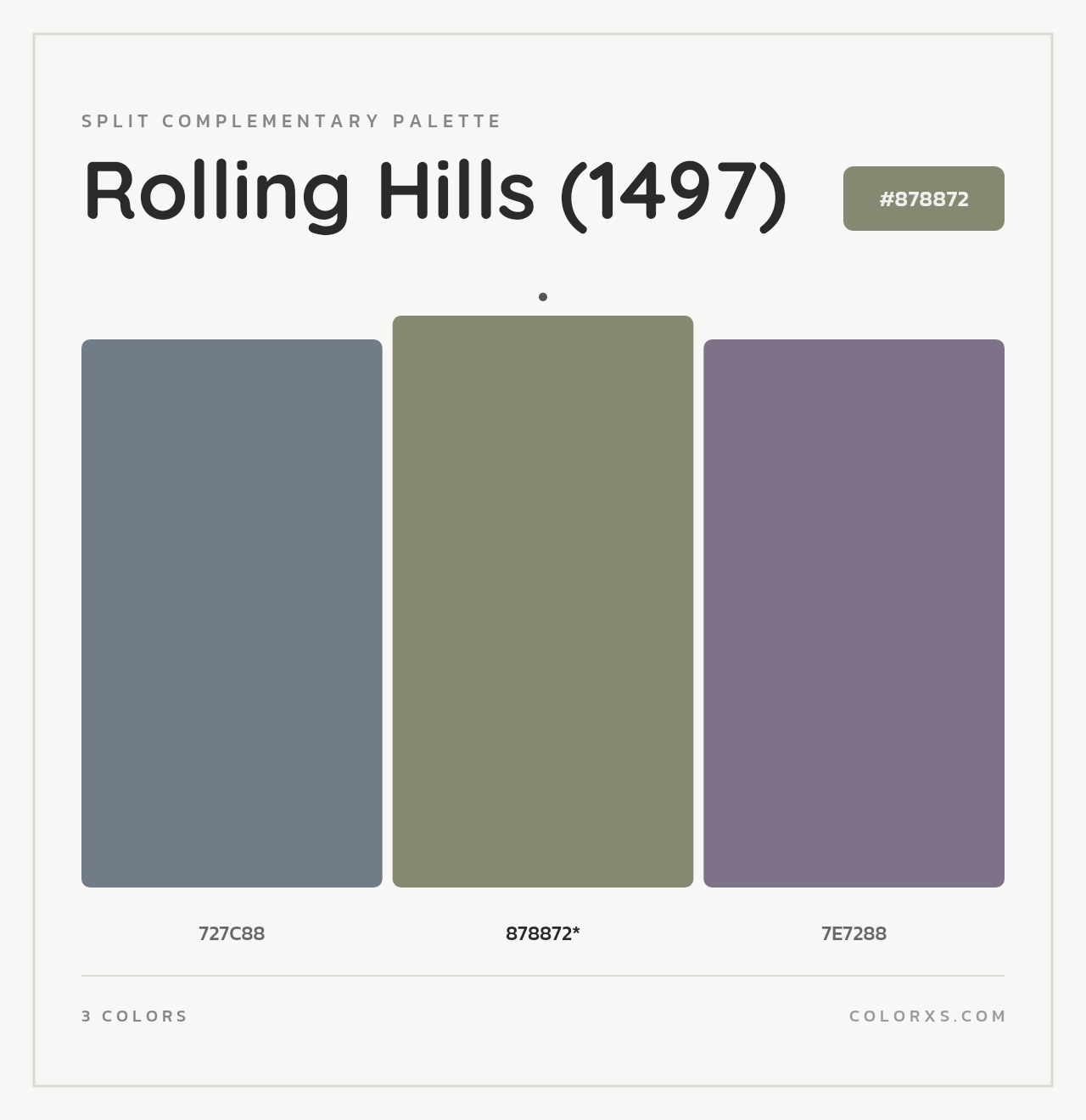 Rolling Hills (1497) - Split-Complementary Color Palette