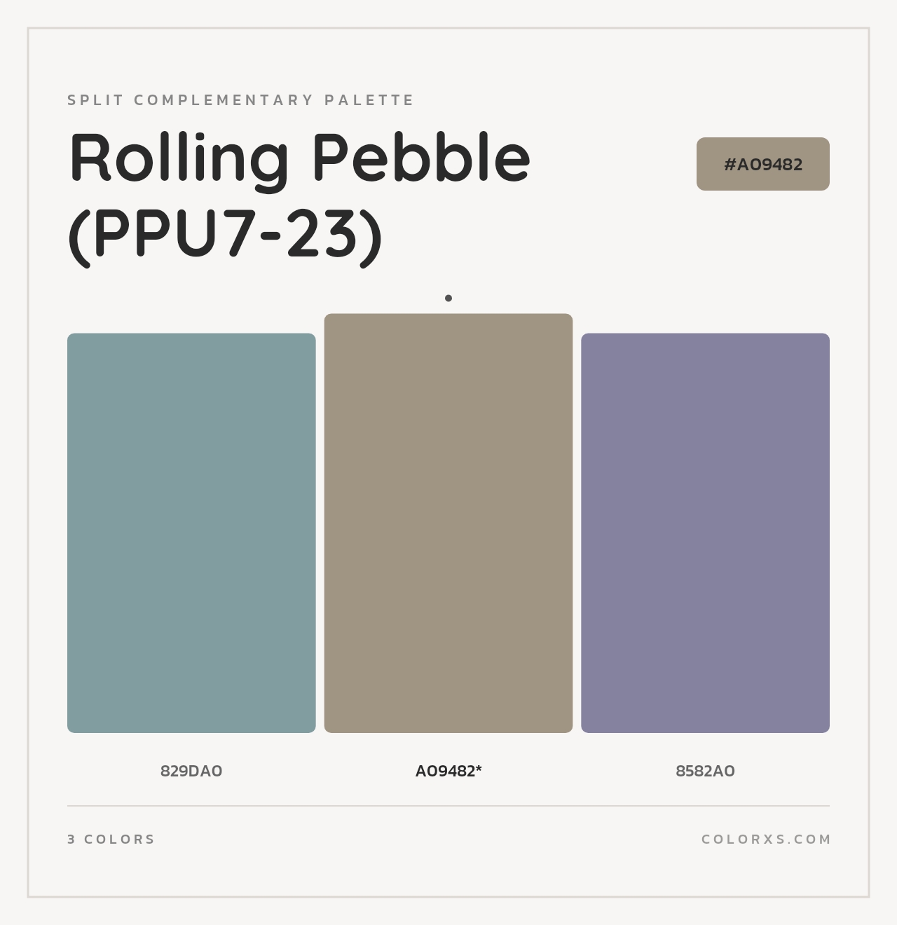 Rolling Pebble (PPU7-23) - Split-Complementary Color Palette