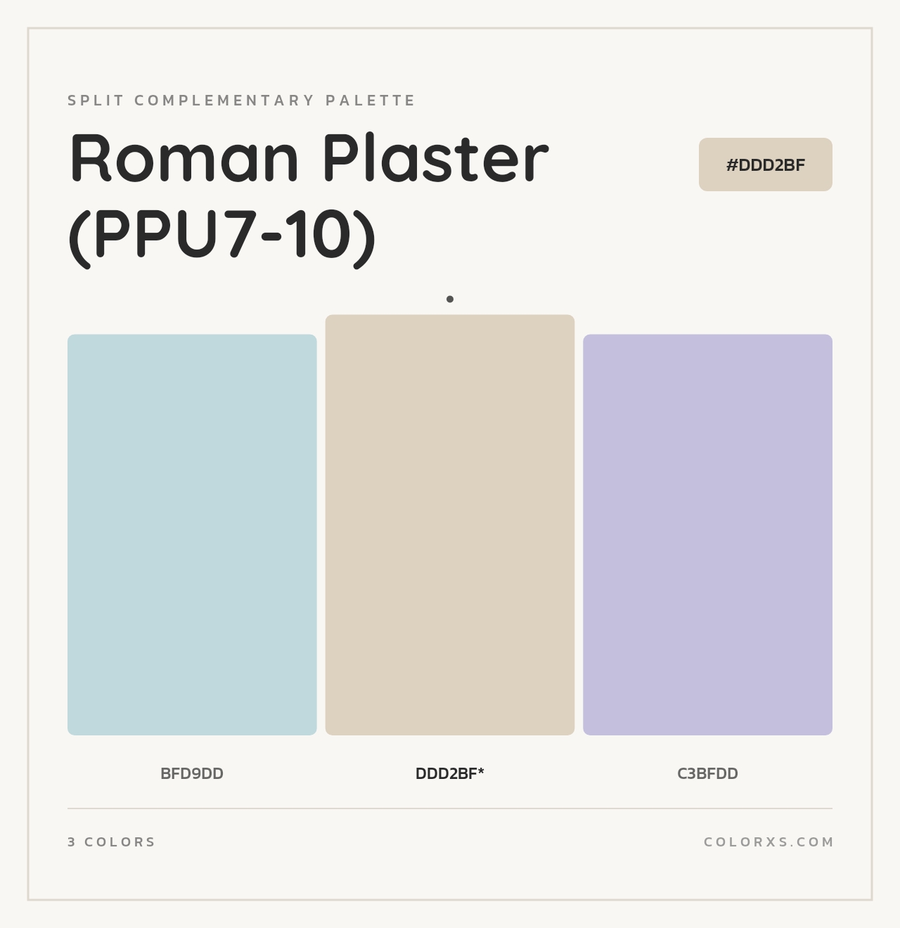 Roman Plaster (PPU7-10) - Split-Complementary Color Palette