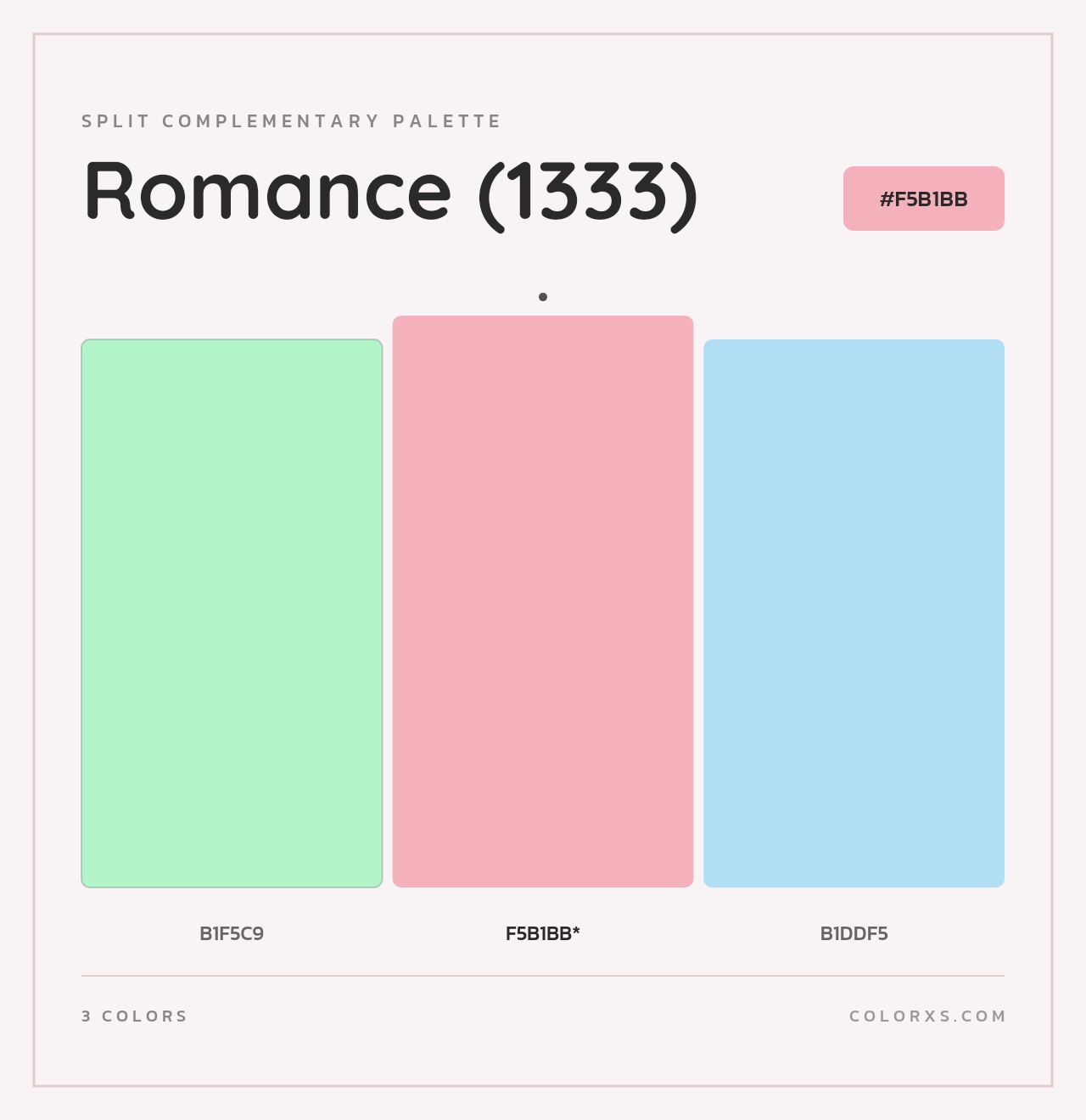 Romance (1333) - Split-Complementary Color Palette