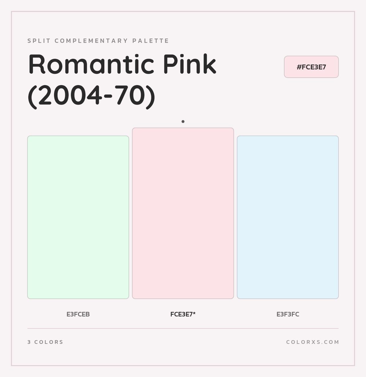 Romantic Pink (2004-70) - Split-Complementary Color Palette
