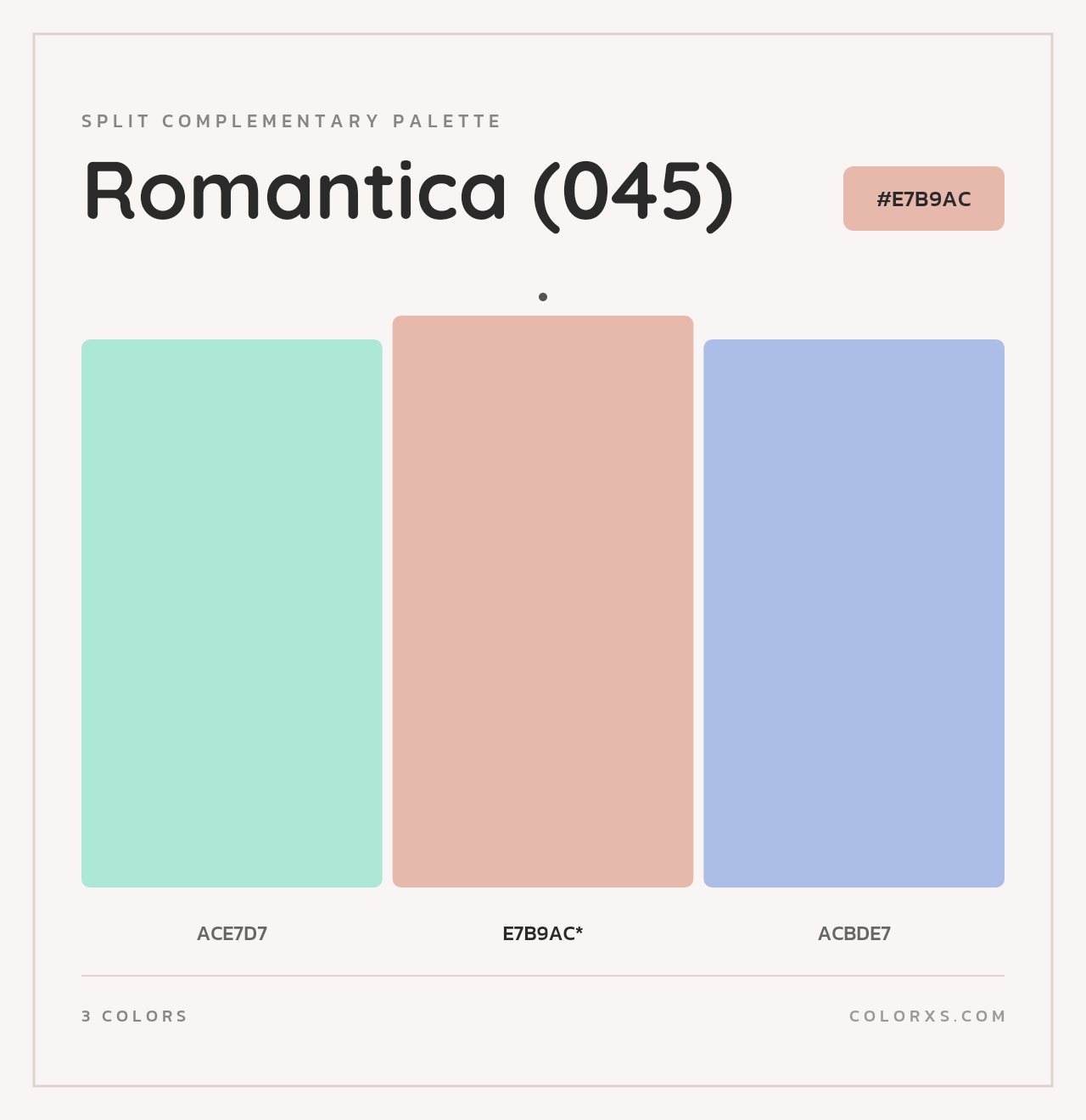 Romantica (045) - Split-Complementary Color Palette