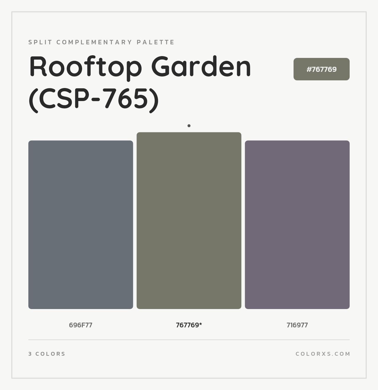 Rooftop Garden (CSP-765) - Split-Complementary Color Palette
